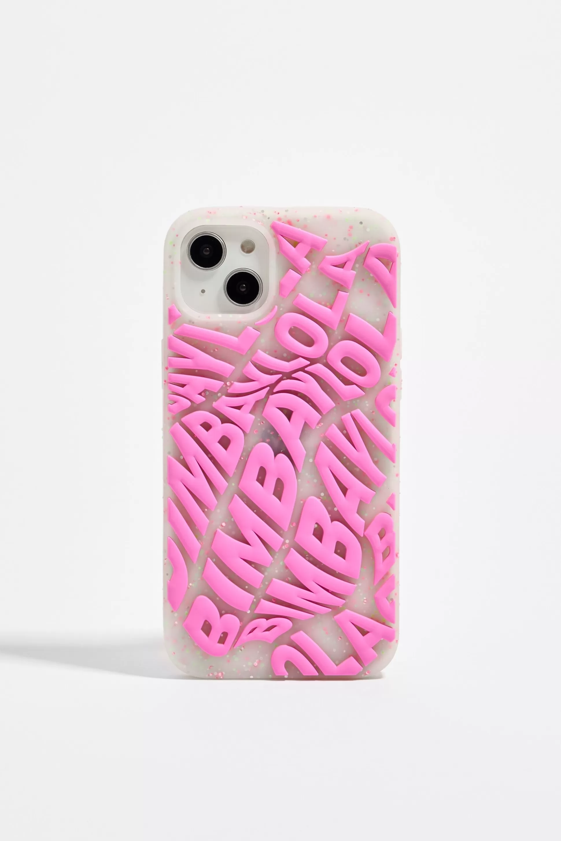 iPhone 14 Plus silicone case pink logo | Bimba Y Lola Cheap