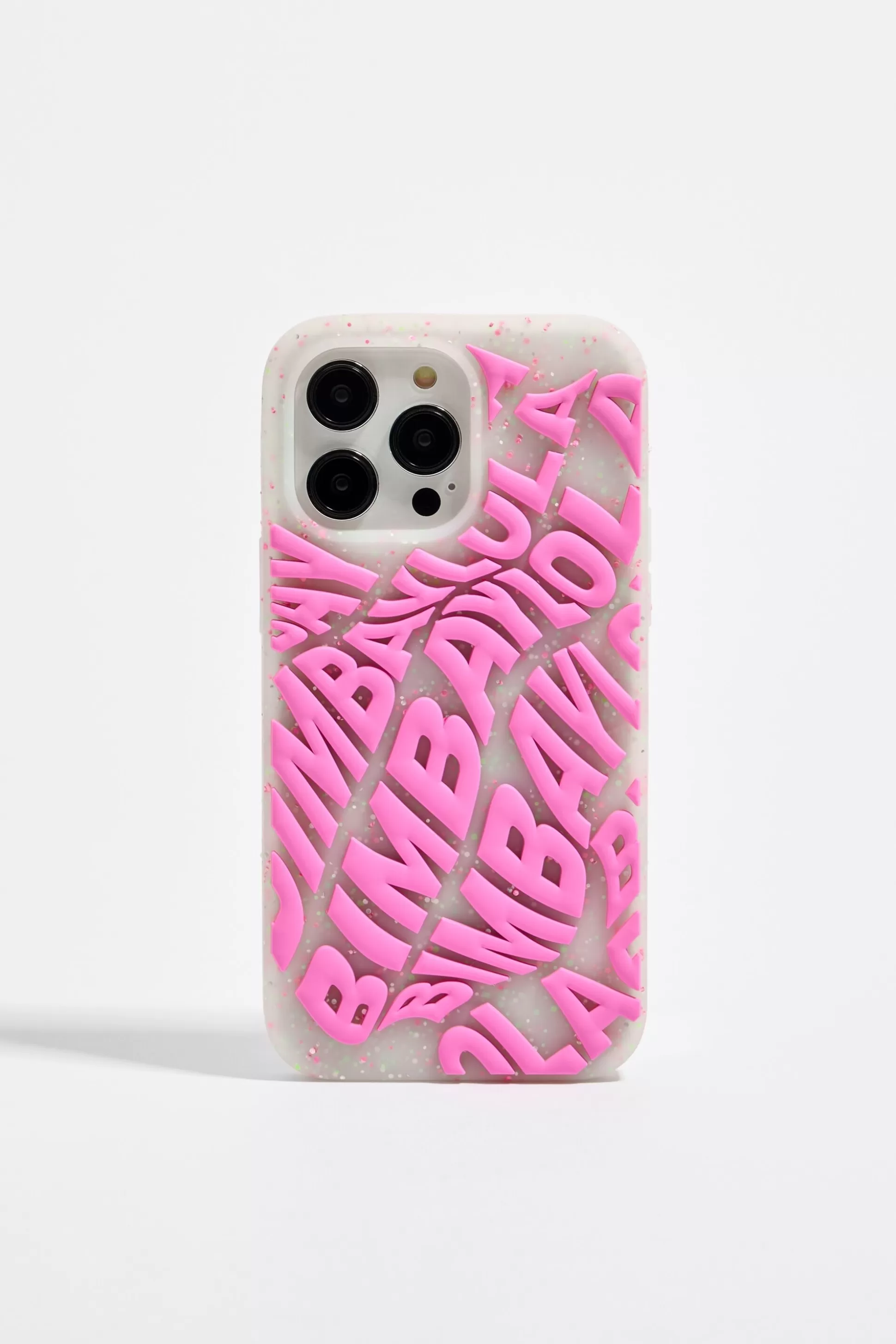 iPhone 14 Pro Max silicone case pink logo | Bimba Y Lola Best Sale