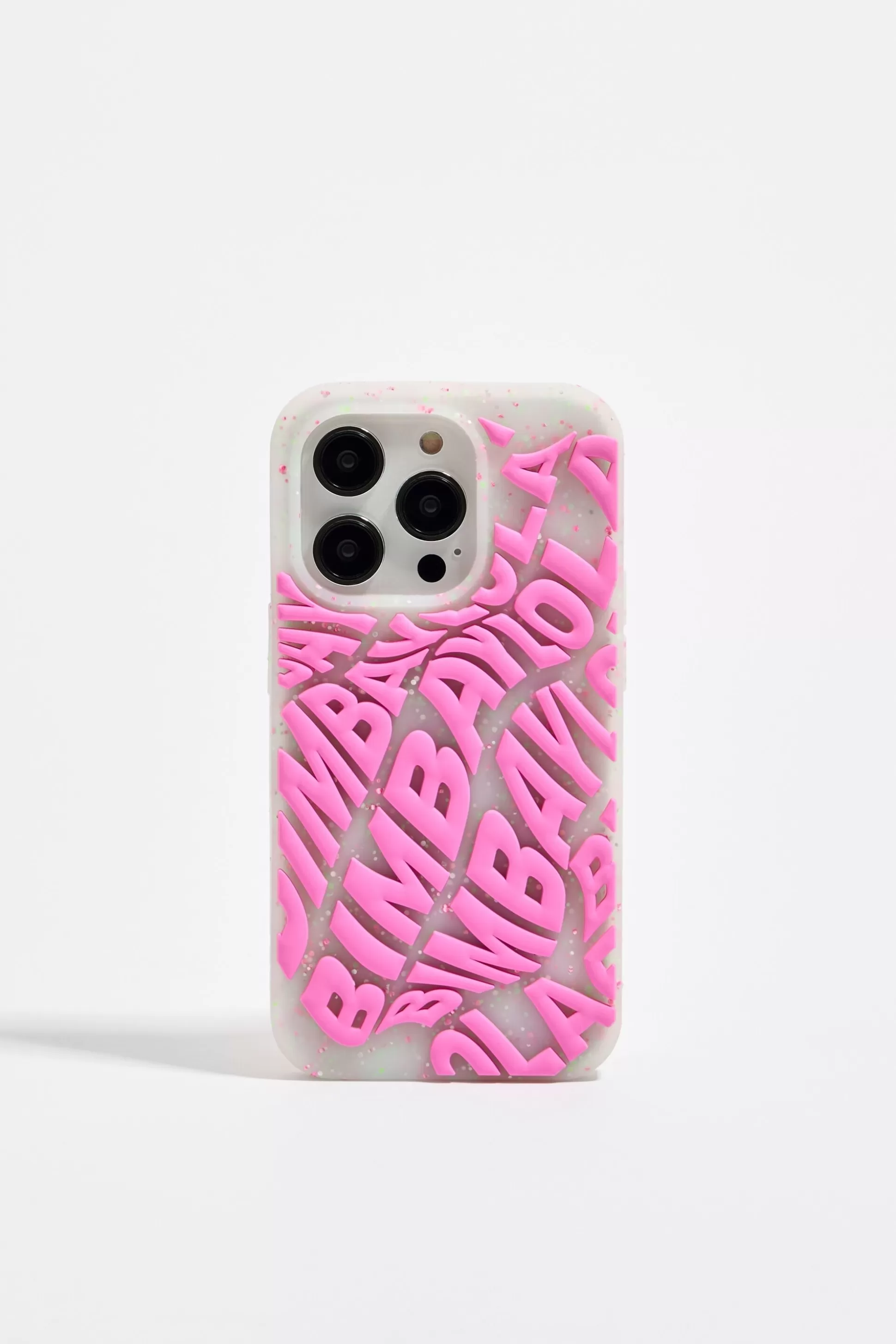 iPhone 14 Pro silicone case pink logo | Bimba Y Lola Fashion