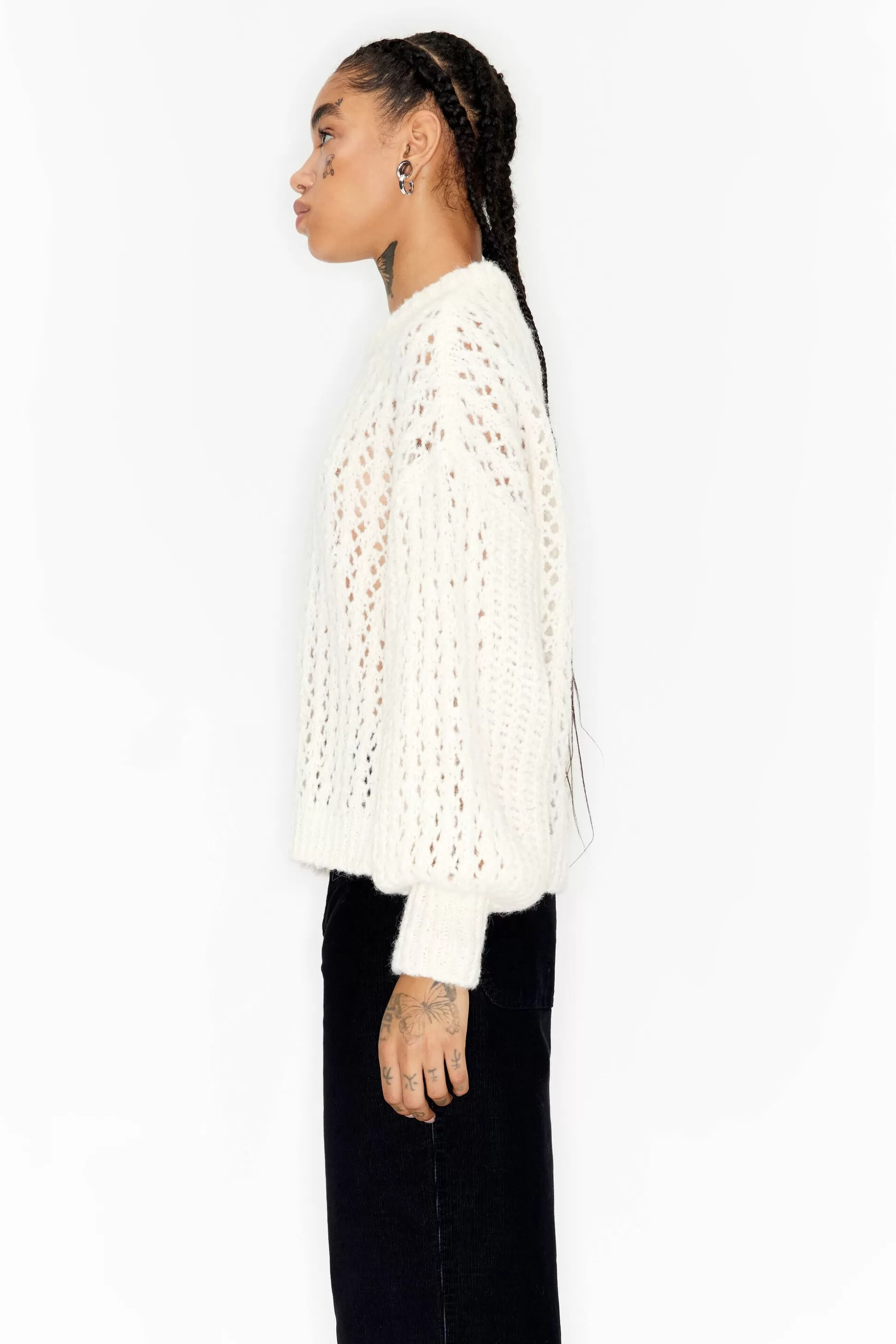 alpaca open-knit sweater | Bimba Y Lola Shop