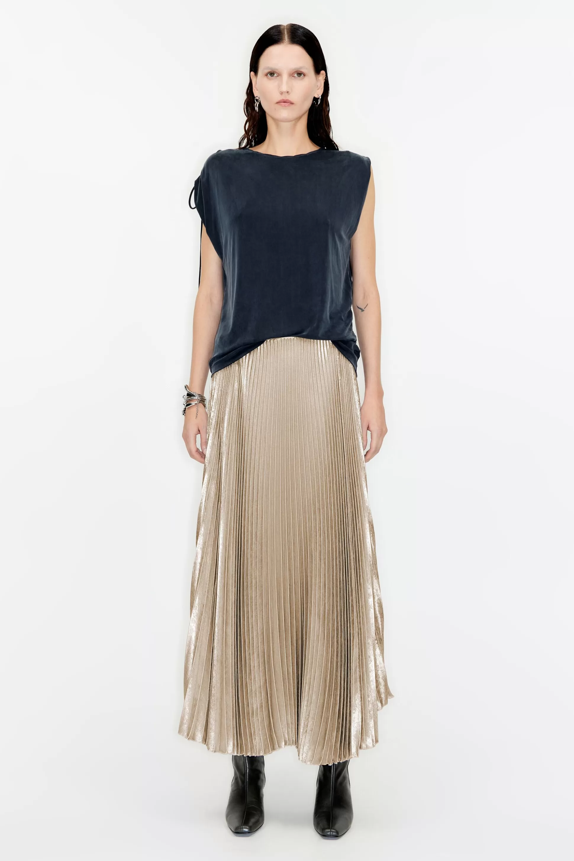 pleated midi skirt | Bimba Y Lola Clearance