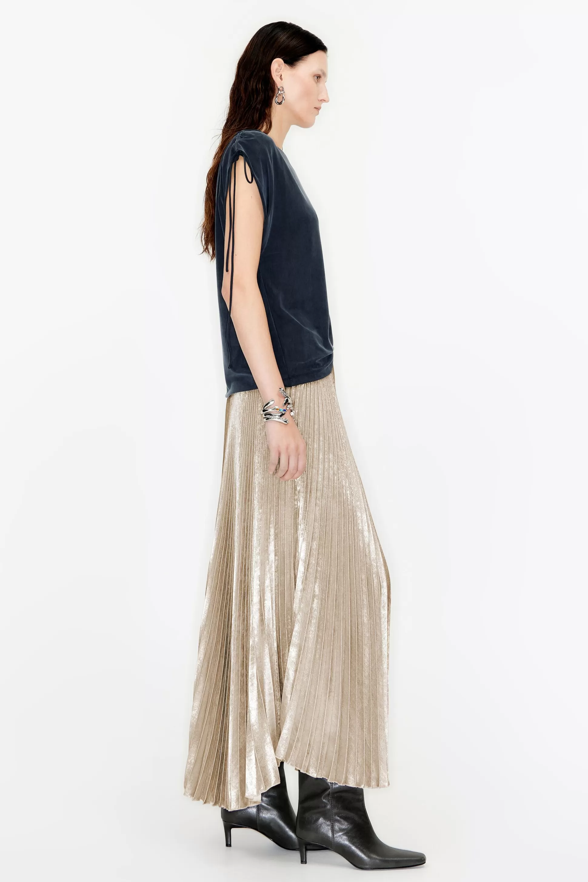 pleated midi skirt | Bimba Y Lola Clearance