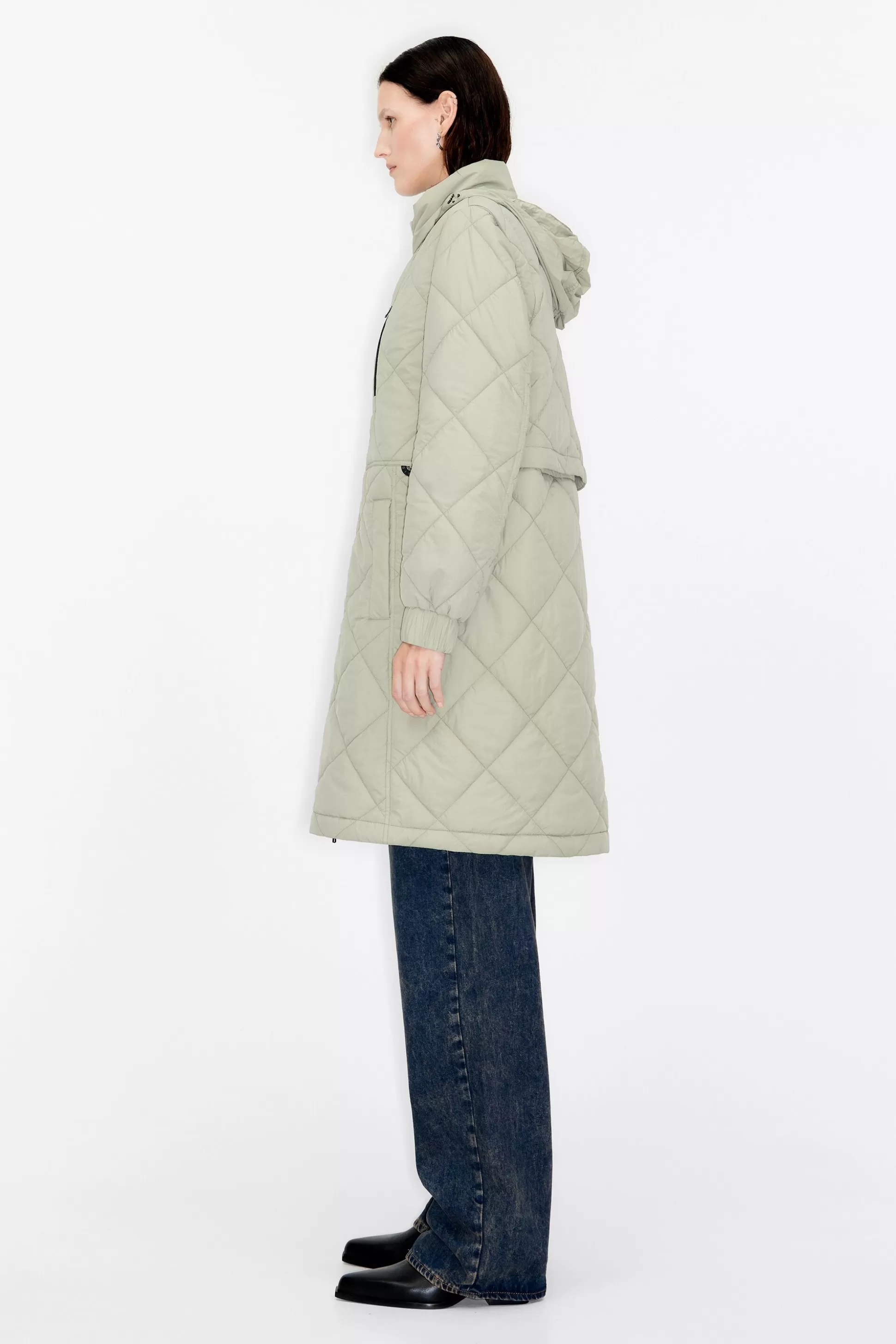 Khaki quilted puffer | Bimba Y Lola Discount