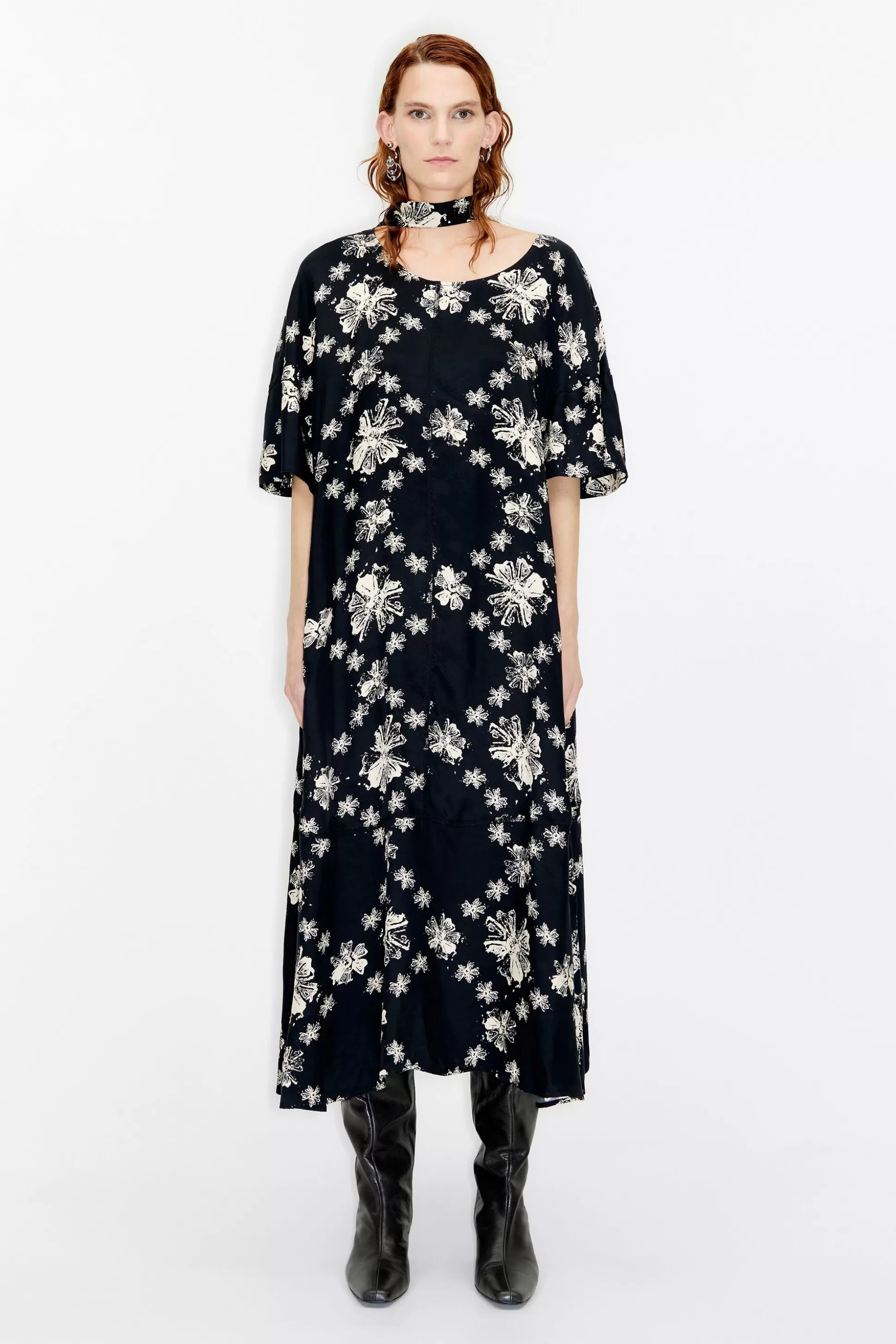 Long Flower Stamp dress | Bimba Y Lola Best