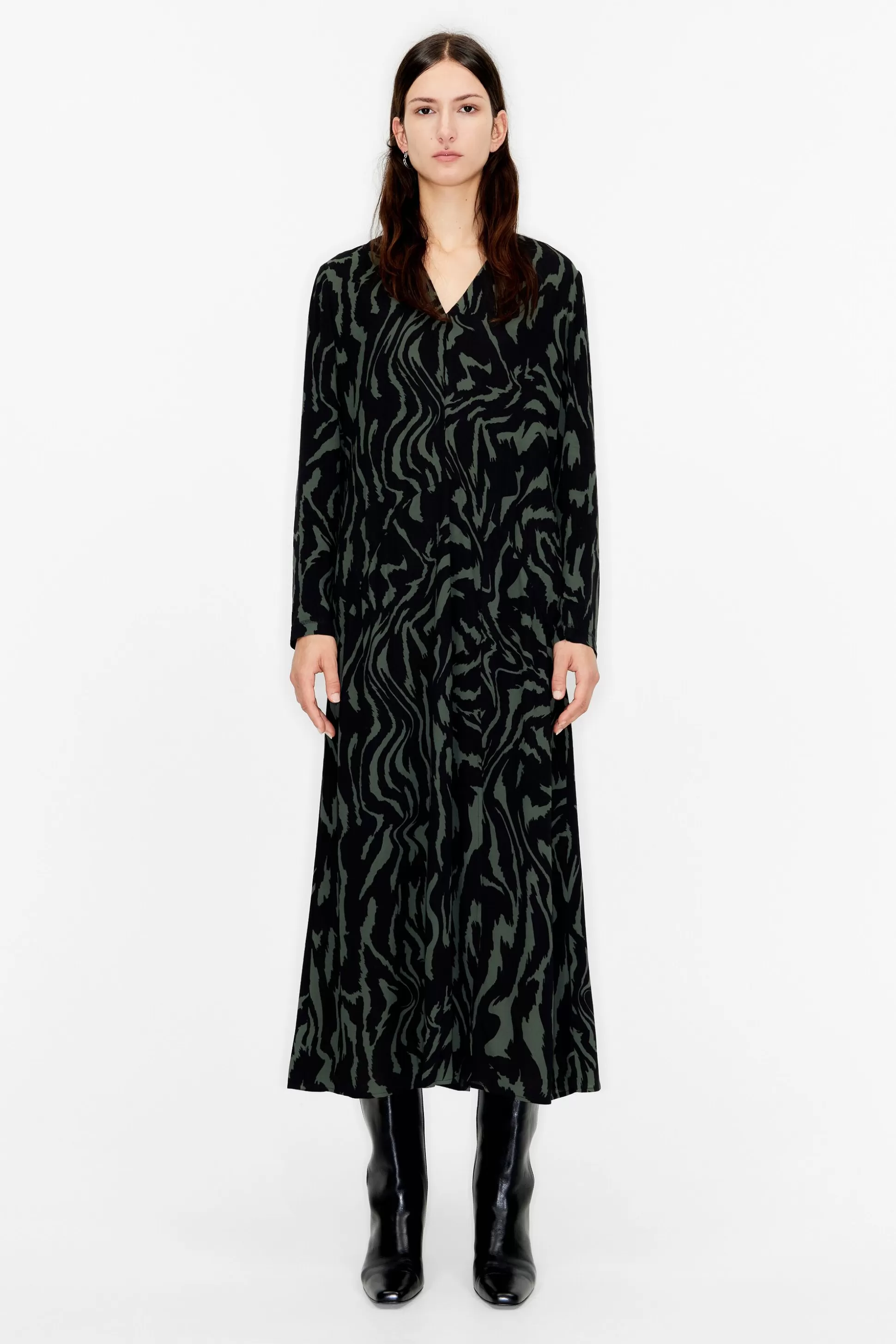 Long green Tiger Liquid dress | Bimba Y Lola New