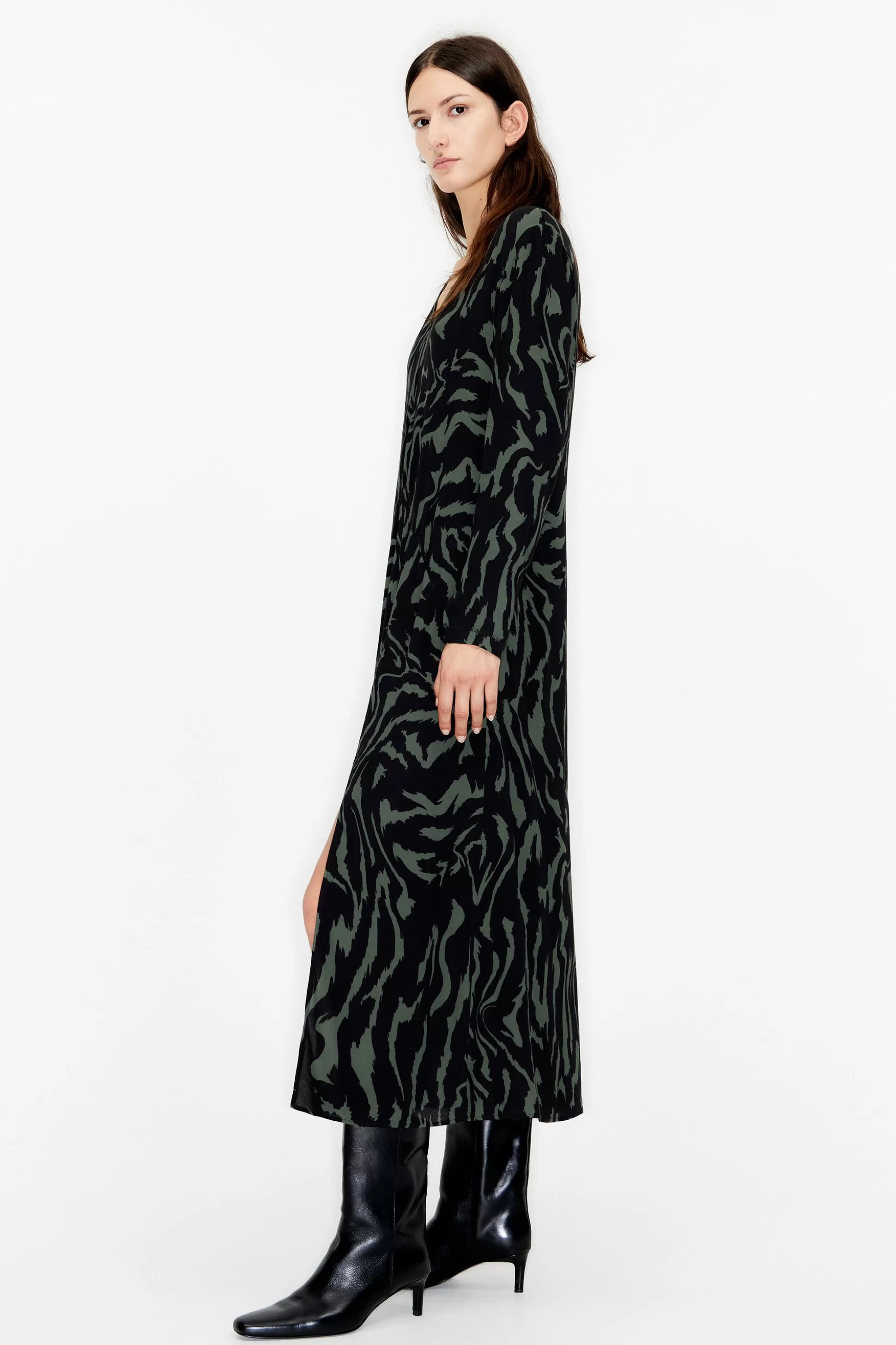 Long green Tiger Liquid dress | Bimba Y Lola New