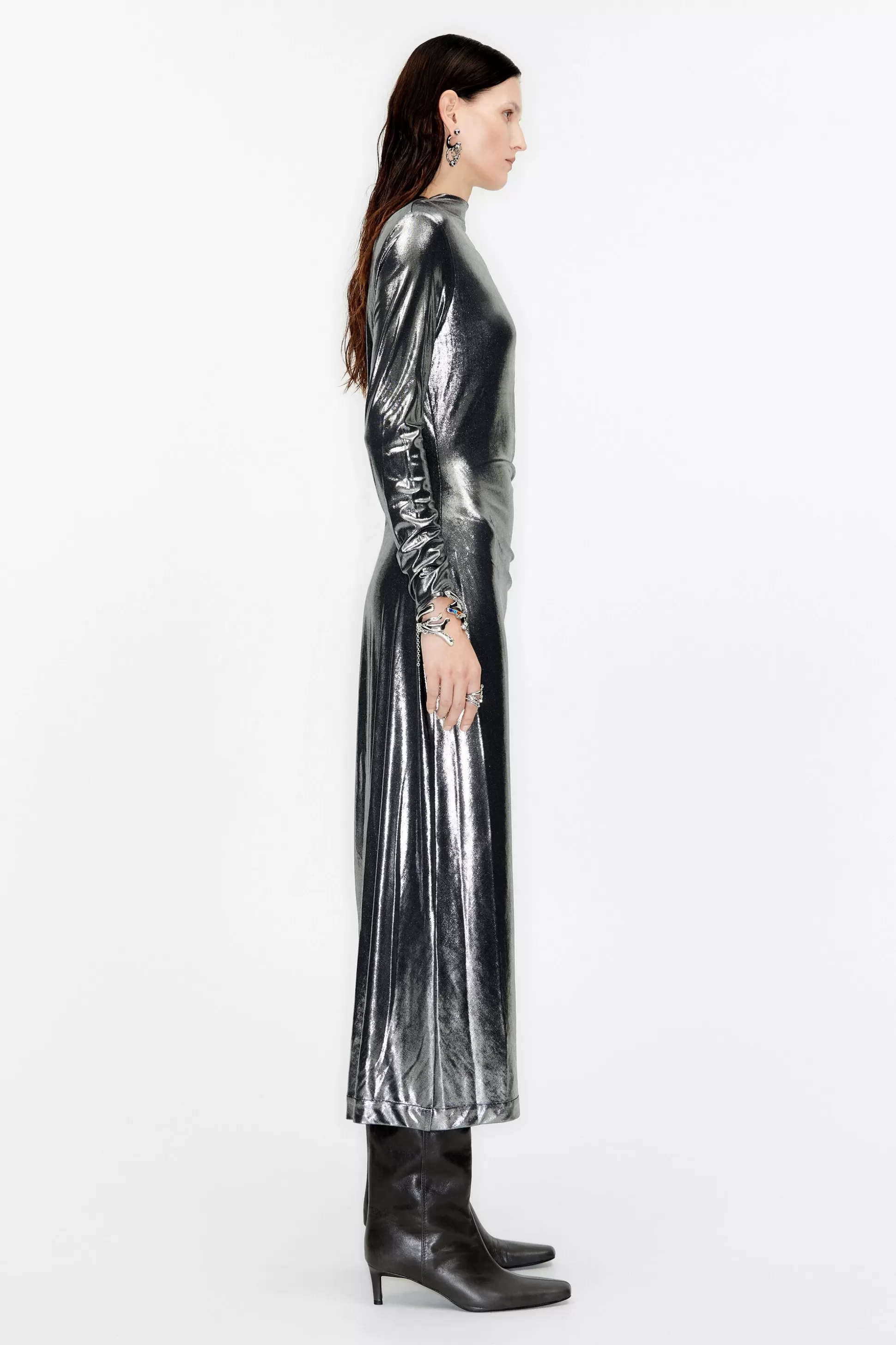 Long metallic dress | Bimba Y Lola Hot