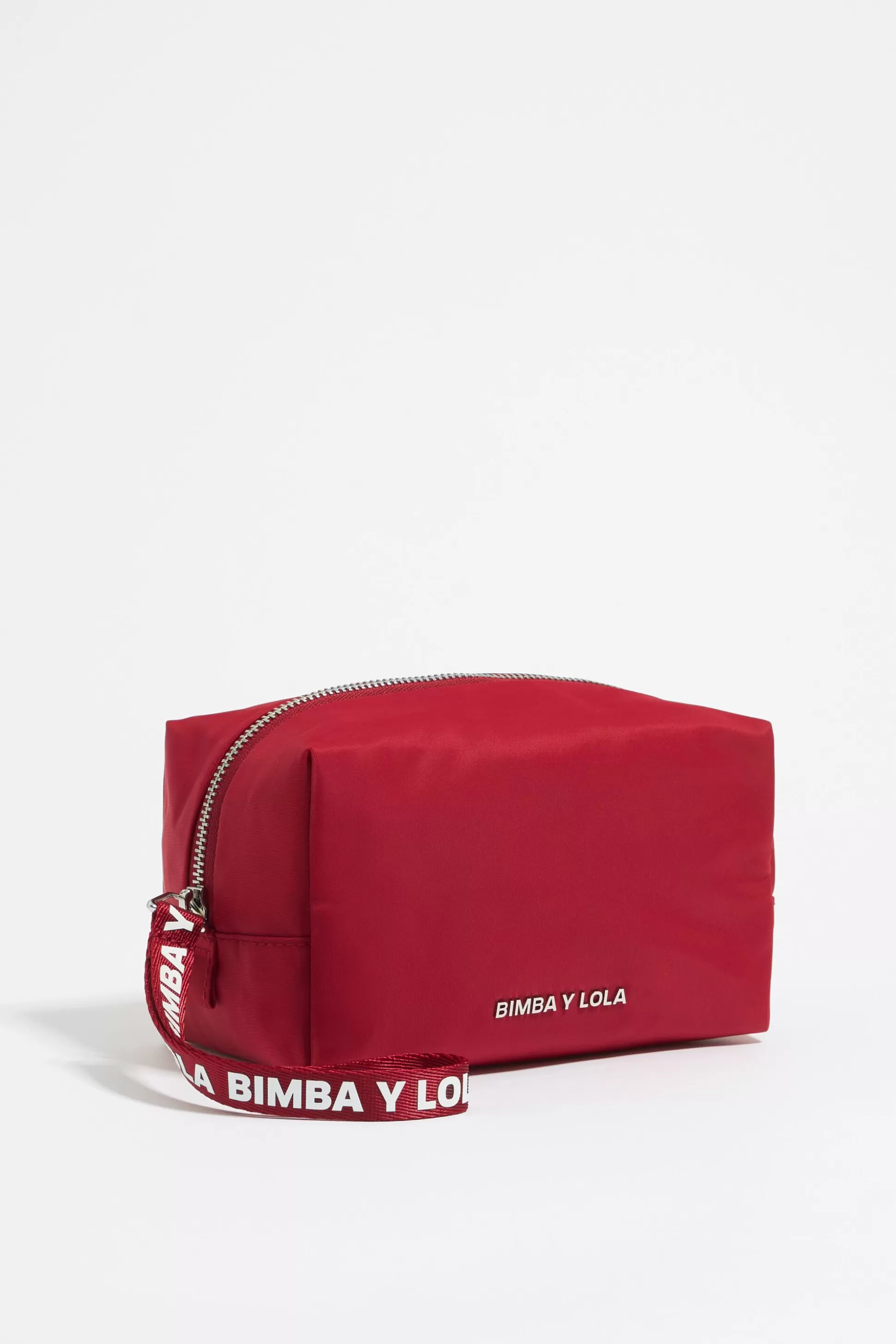 M red nylon rectangular make-up case | Bimba Y Lola Clearance