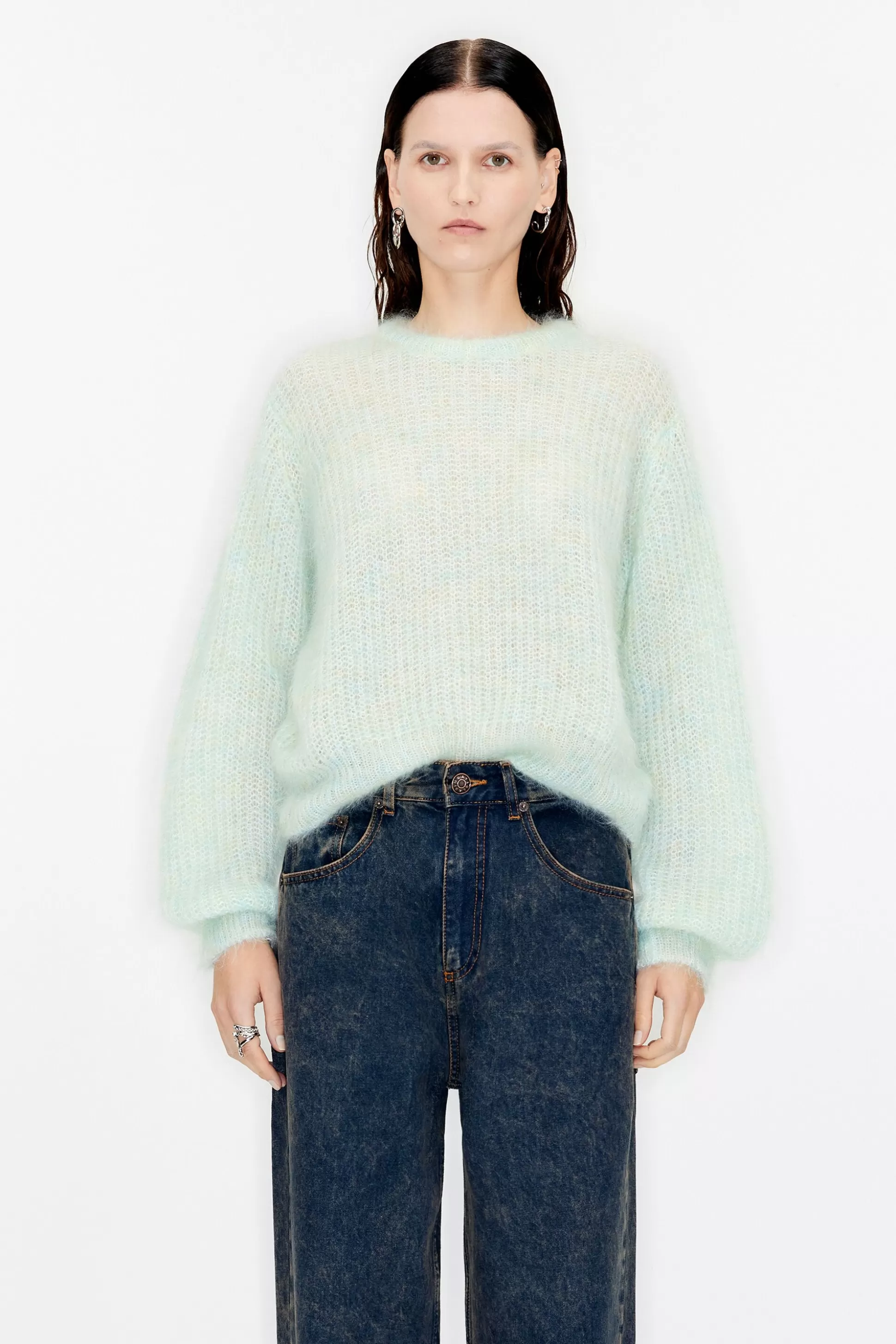 green mohair boxy sweater | Bimba Y Lola Cheap