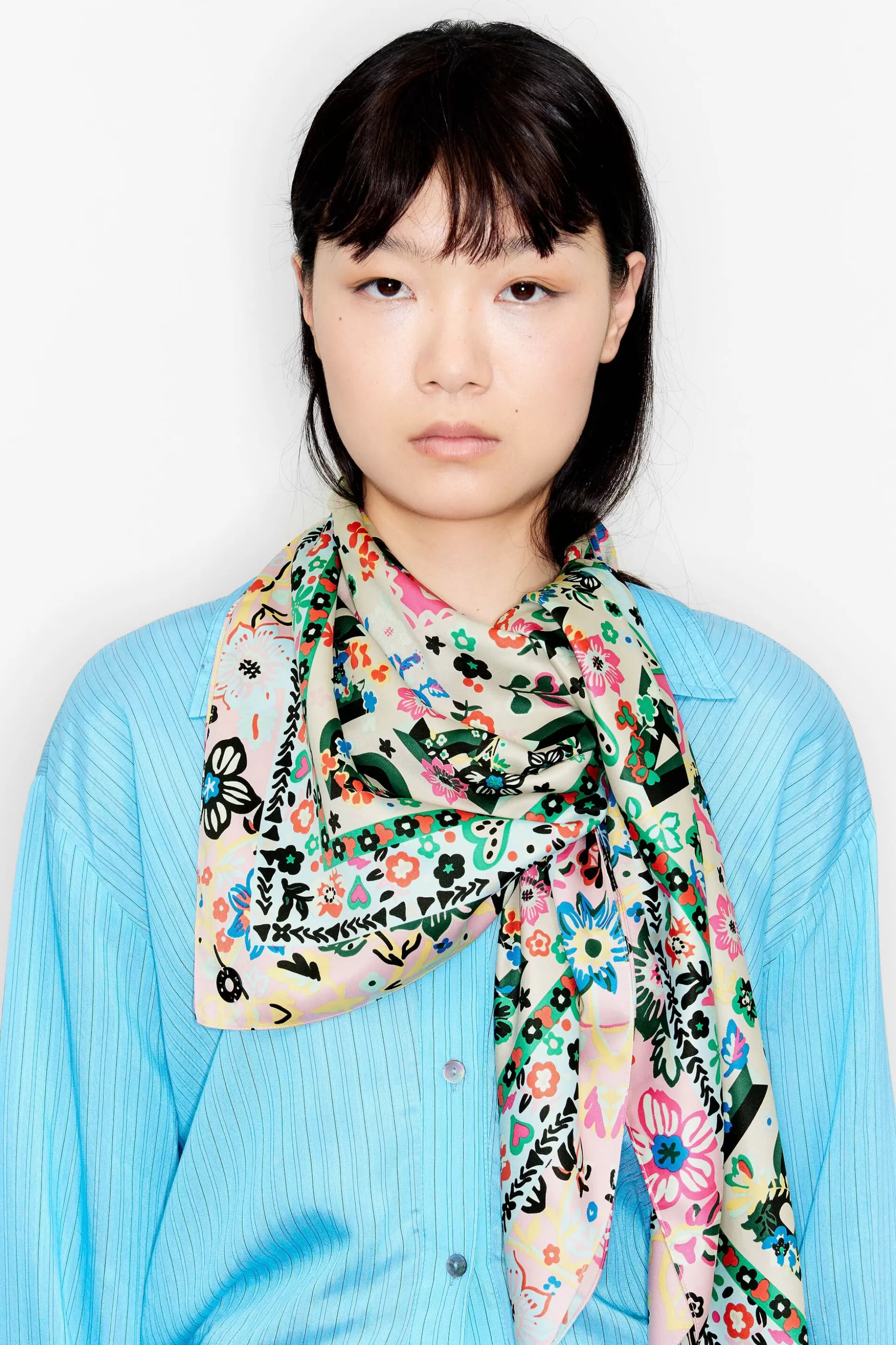 Multicolor floral scarf | Bimba Y Lola Sale