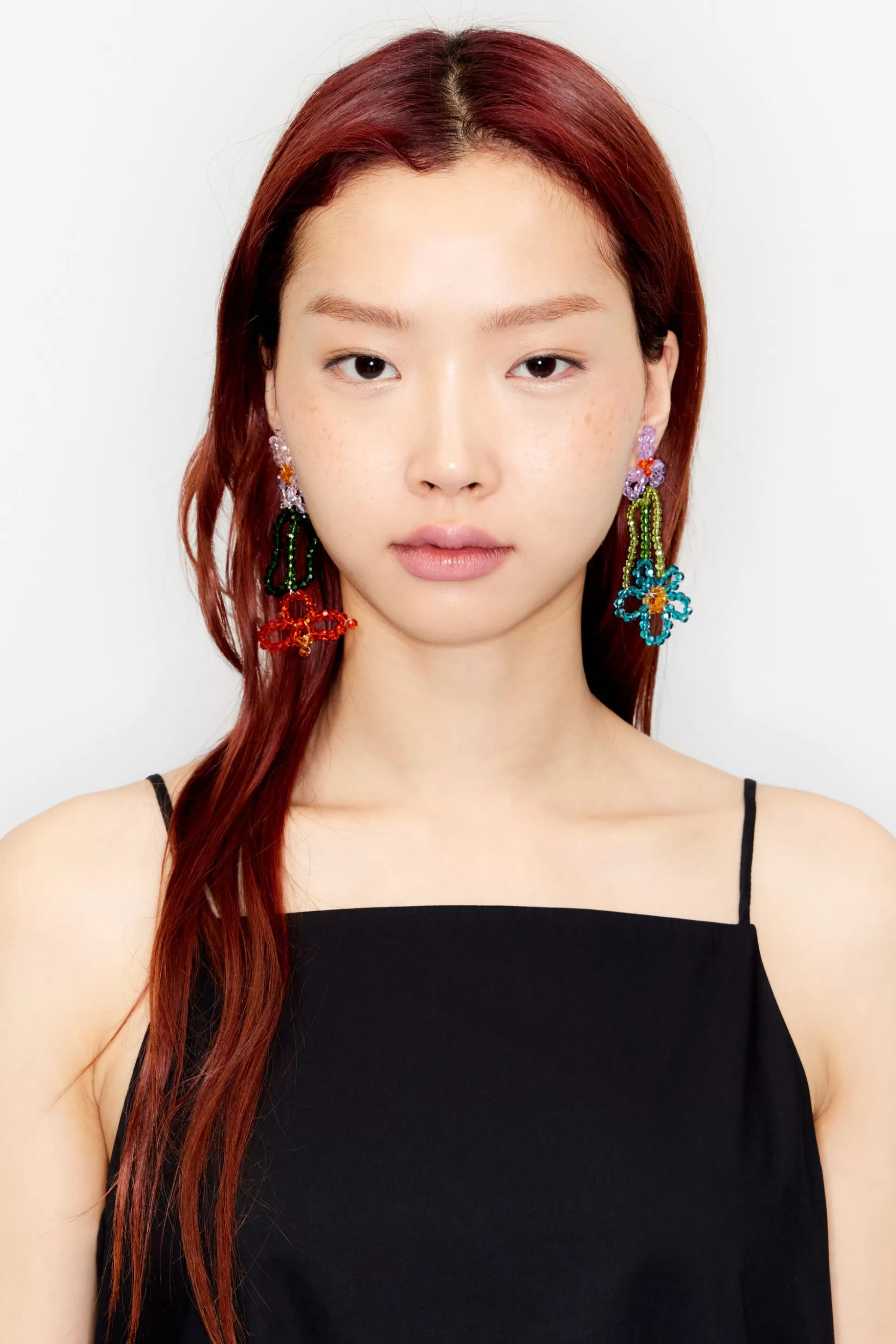 Multicolored flower crystal earrings | Bimba Y Lola Shop