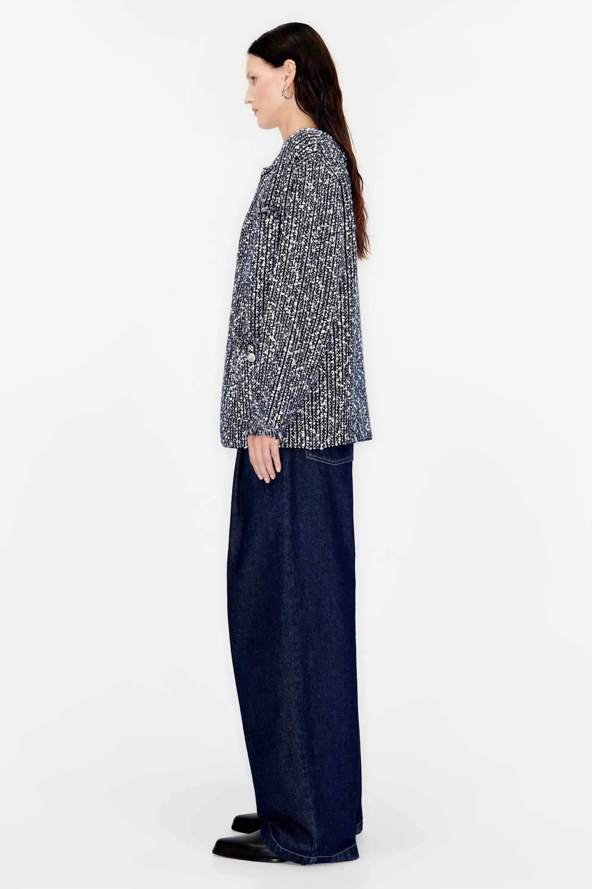 blue tweed cardigan | Bimba Y Lola Cheap