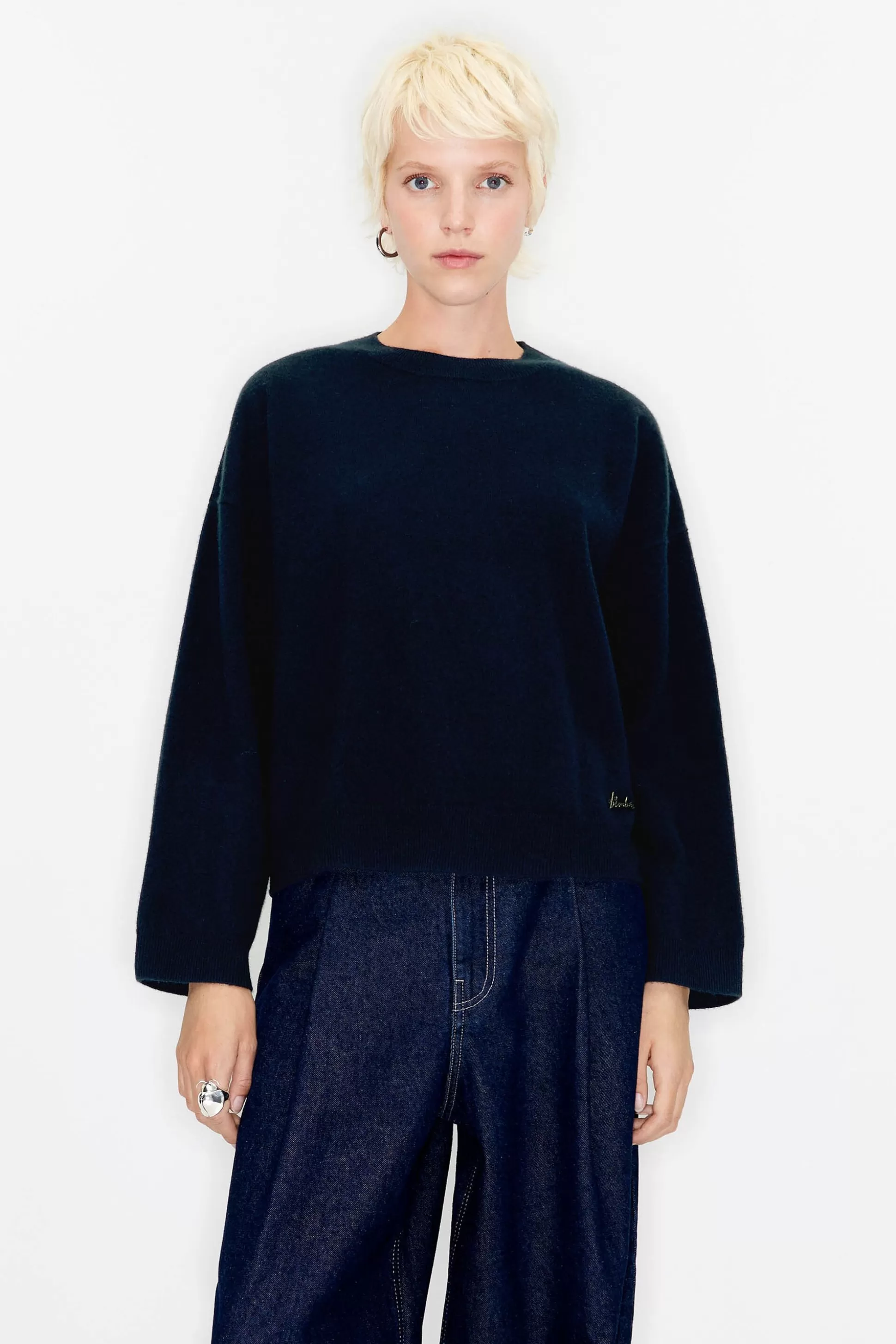 Navy wool jumper | Bimba Y Lola Cheap