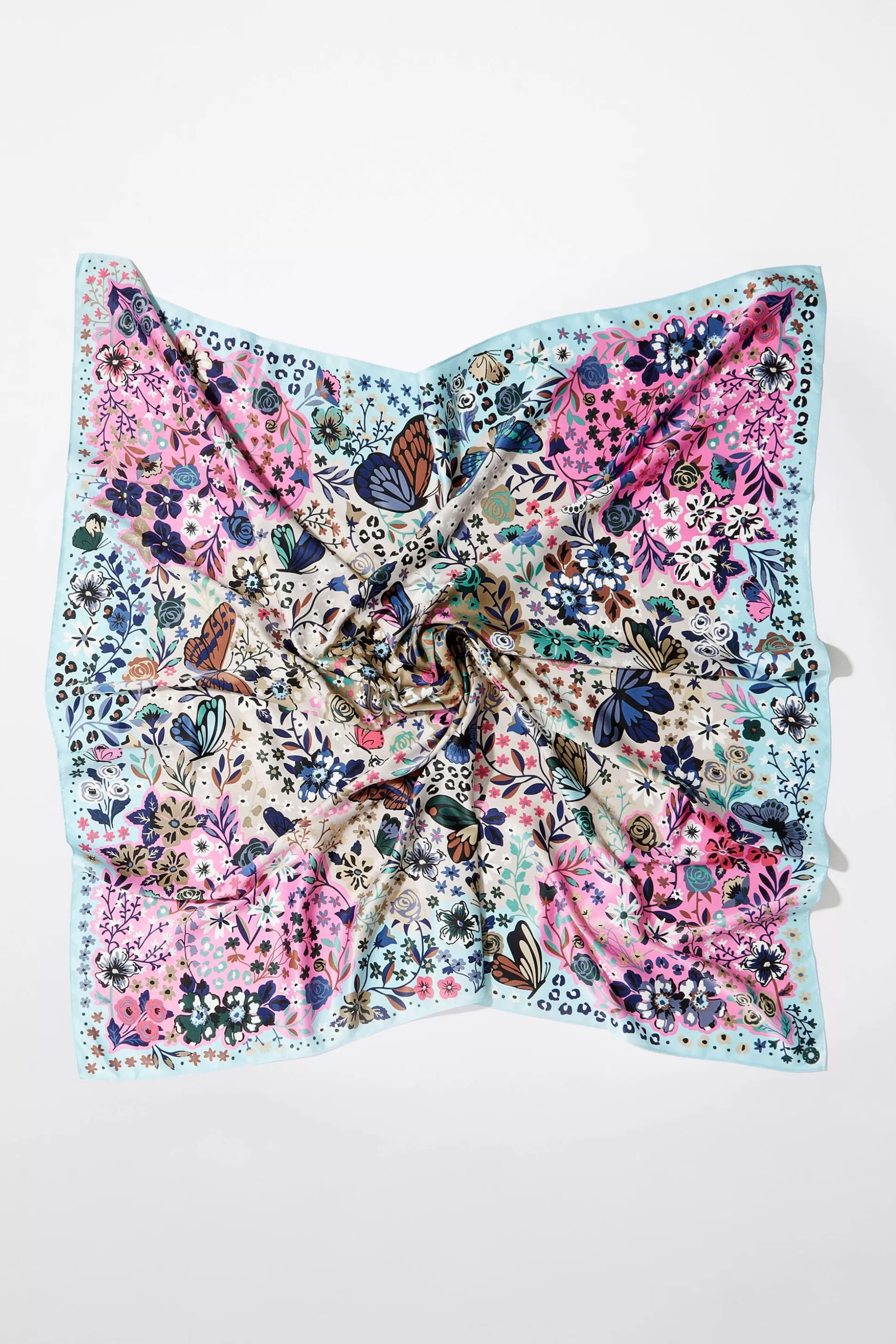 Off-white butterflies and flowers scarf | Bimba Y Lola New