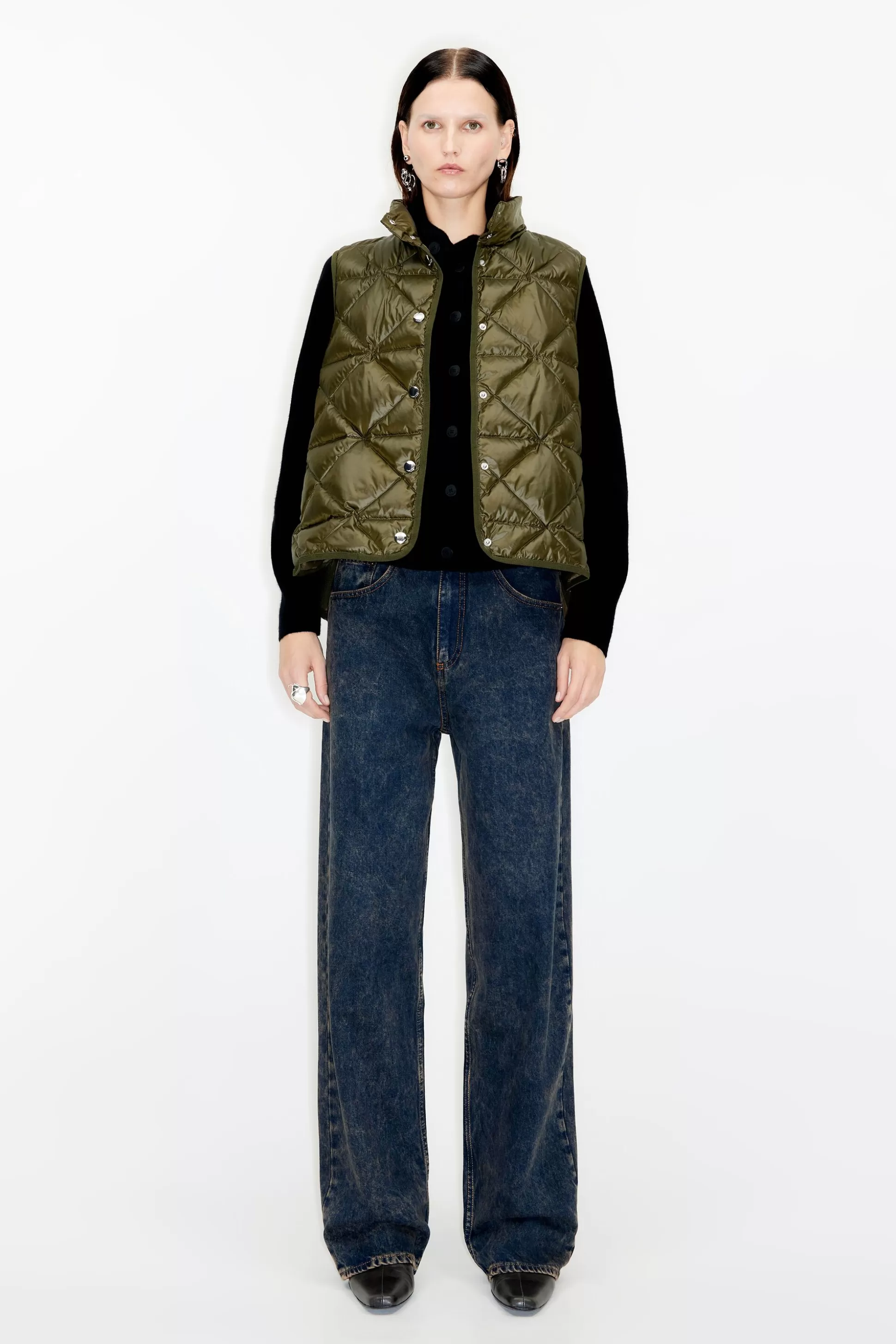 green quilted vest | Bimba Y Lola Outlet