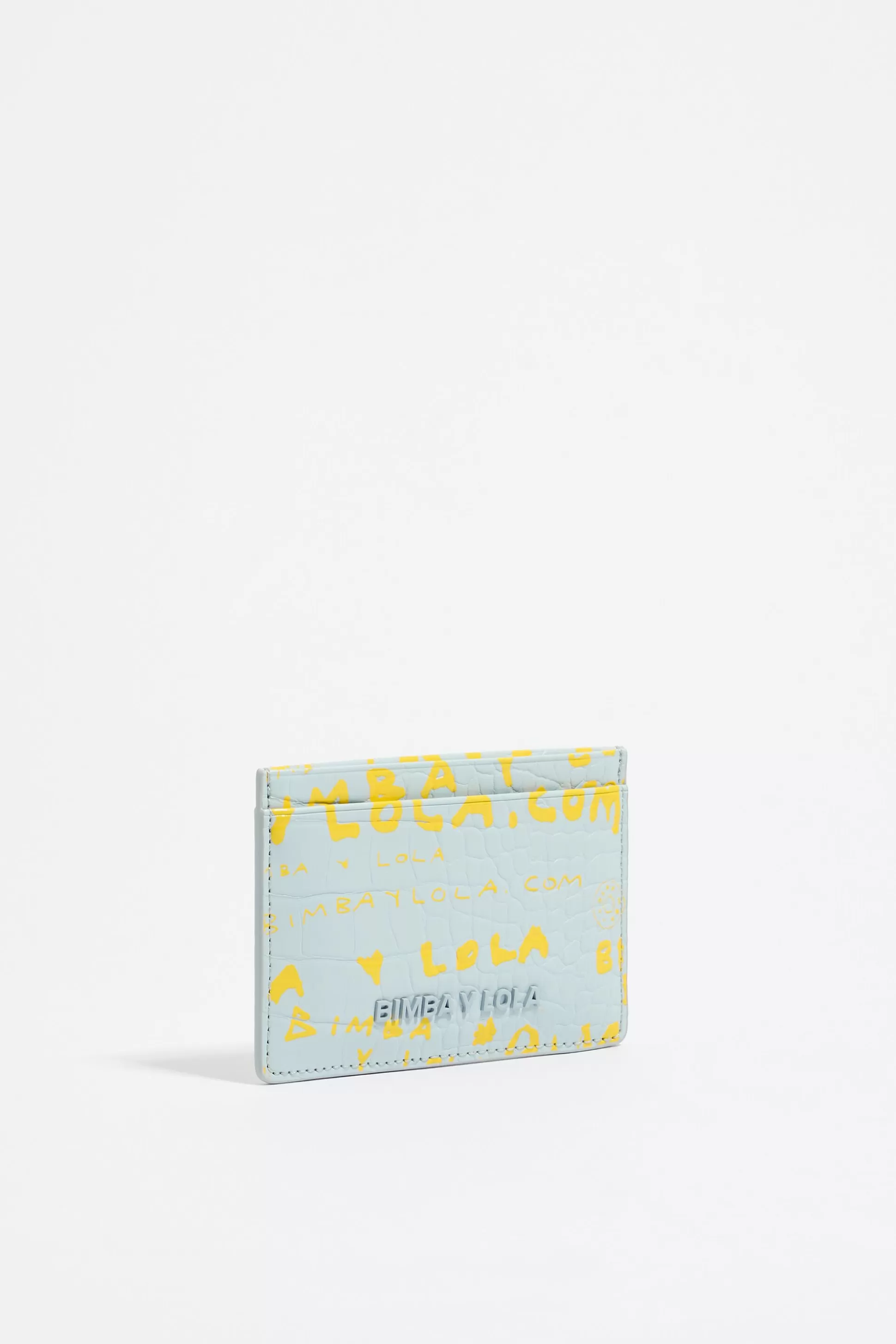 Pale green crocodile card holder | Bimba Y Lola Shop