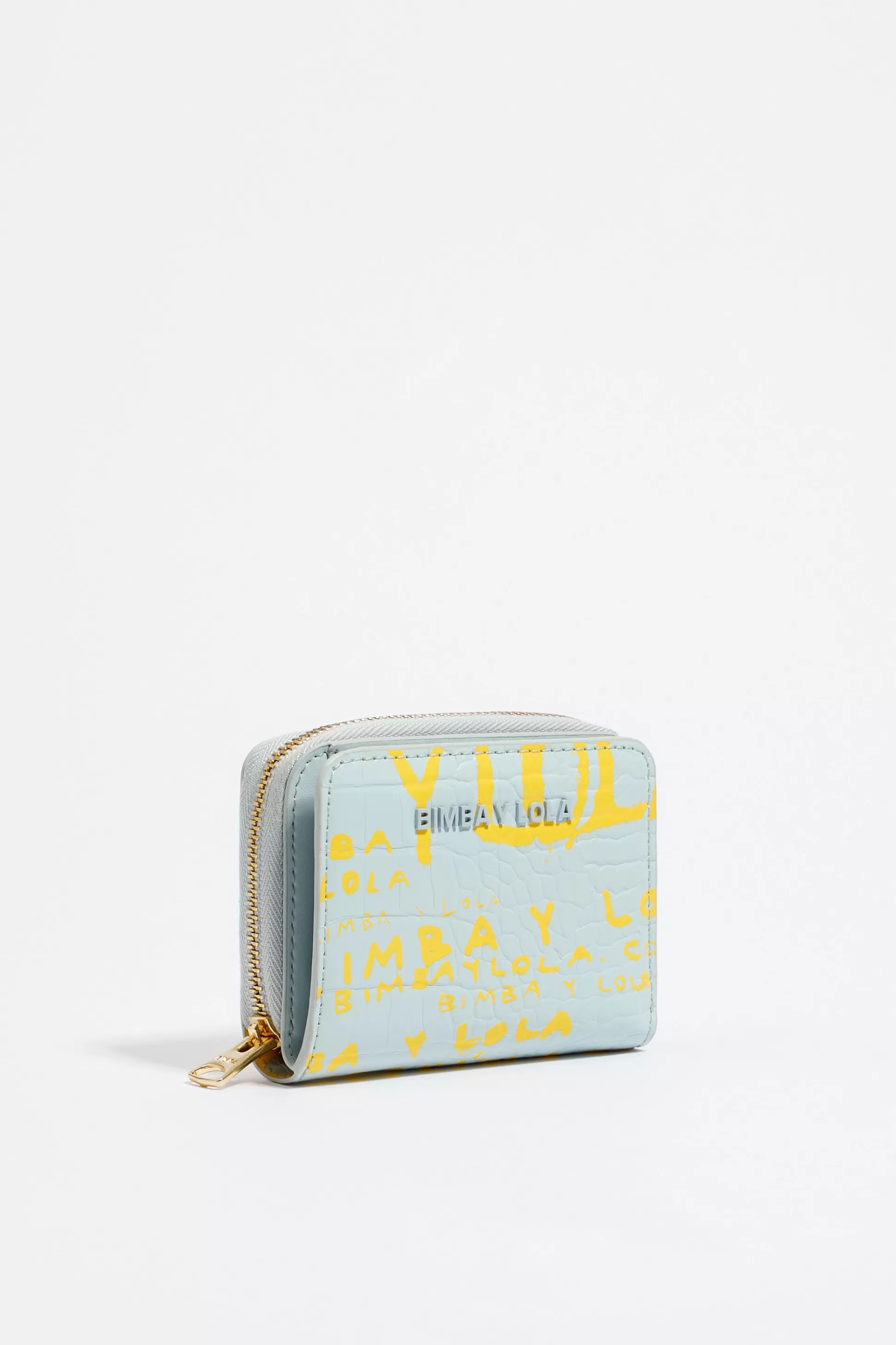 Pale green mock croc flap purse | Bimba Y Lola Clearance