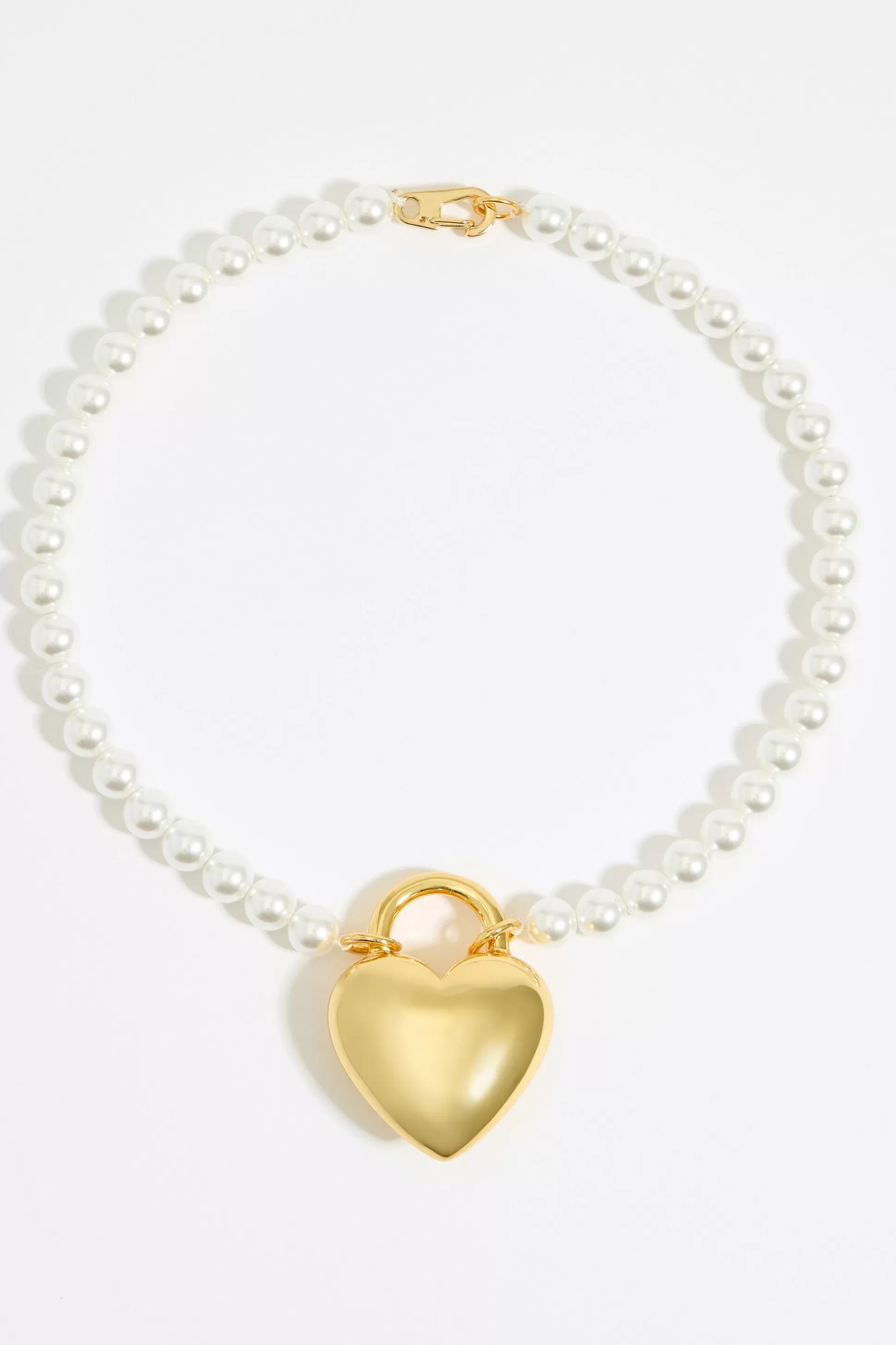 Pearl and en metal heart necklace | Bimba Y Lola Best