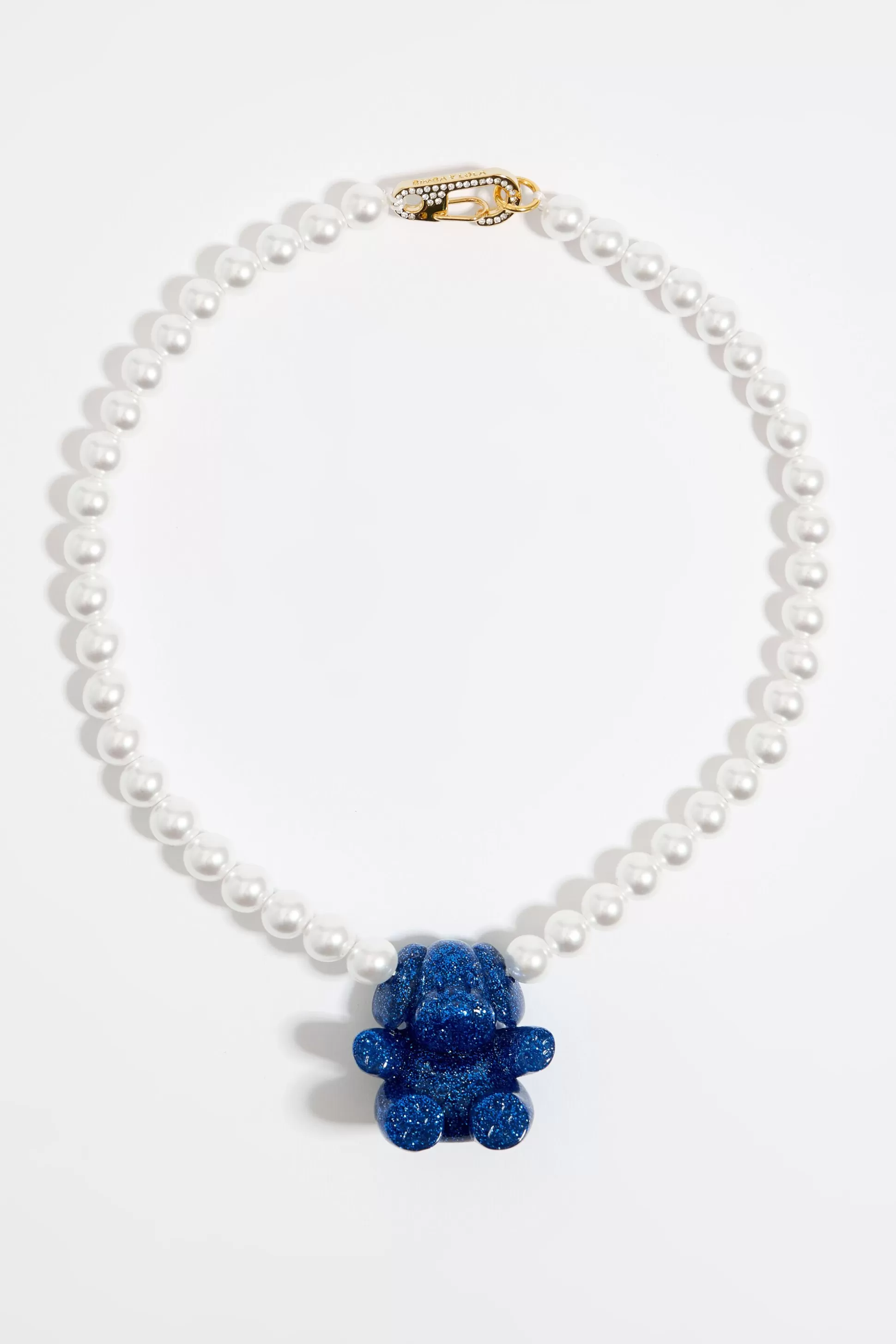 Pearl necklace with blue glitter dog | Bimba Y Lola Clearance