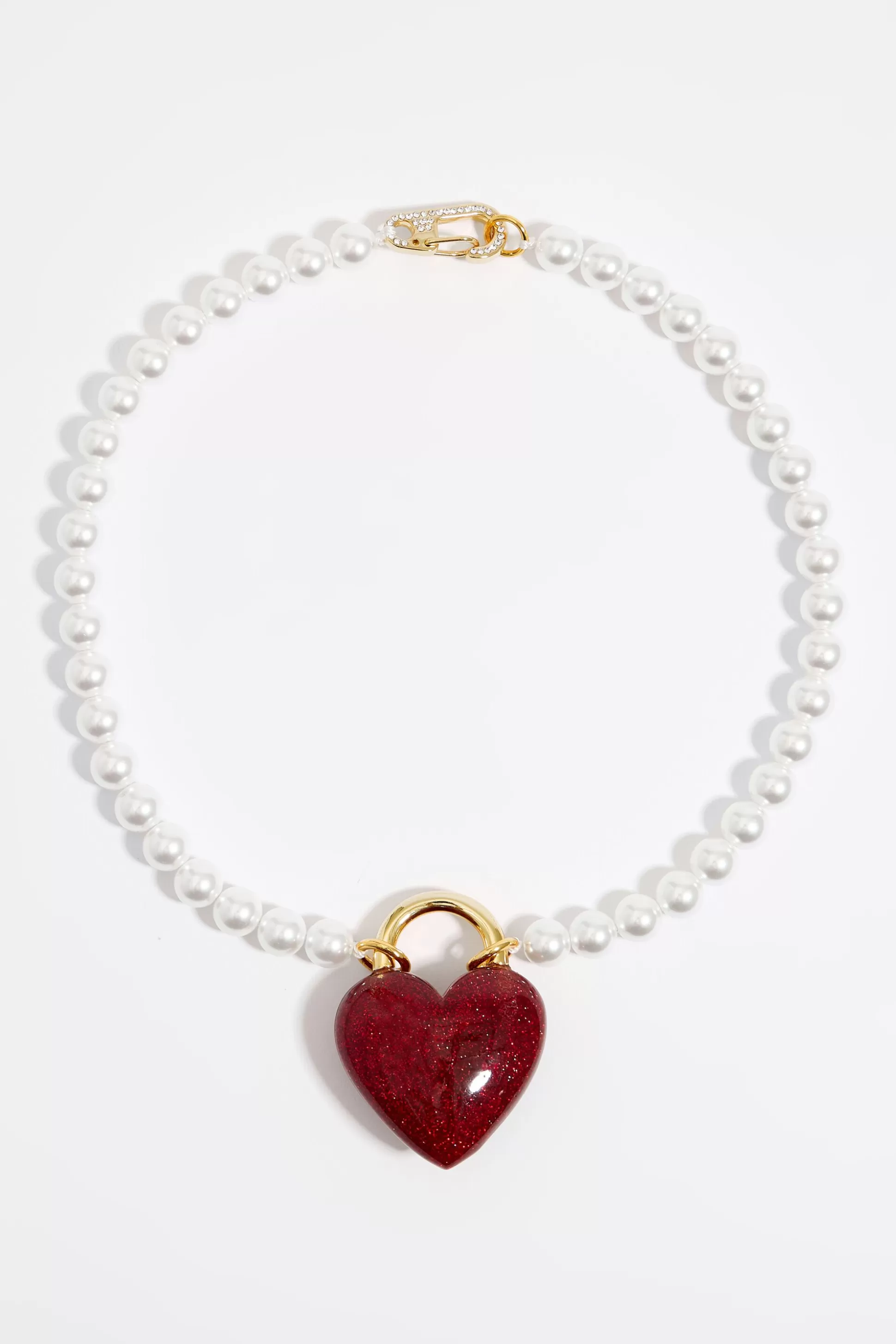 Pearl necklace with glitter heart | Bimba Y Lola Sale