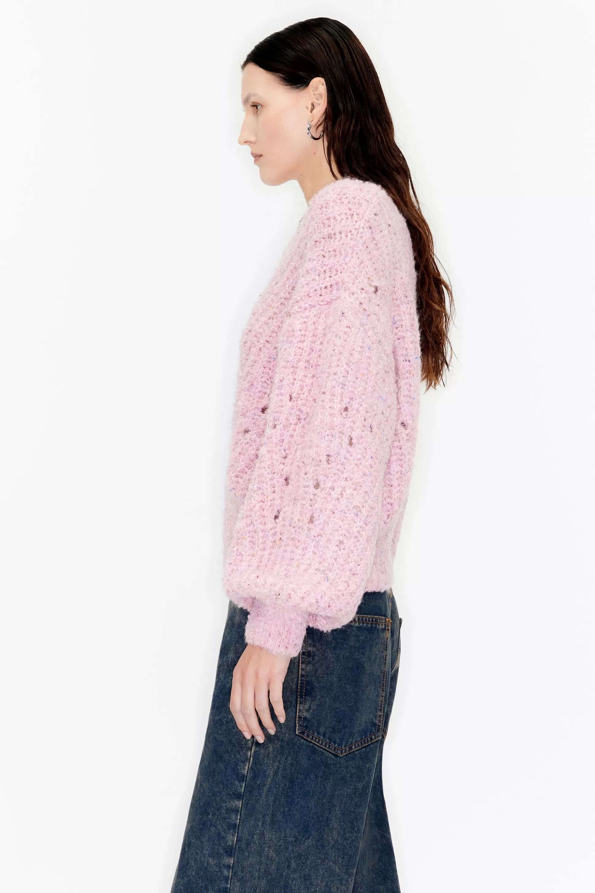 boxy open-knit sweater | Bimba Y Lola Online