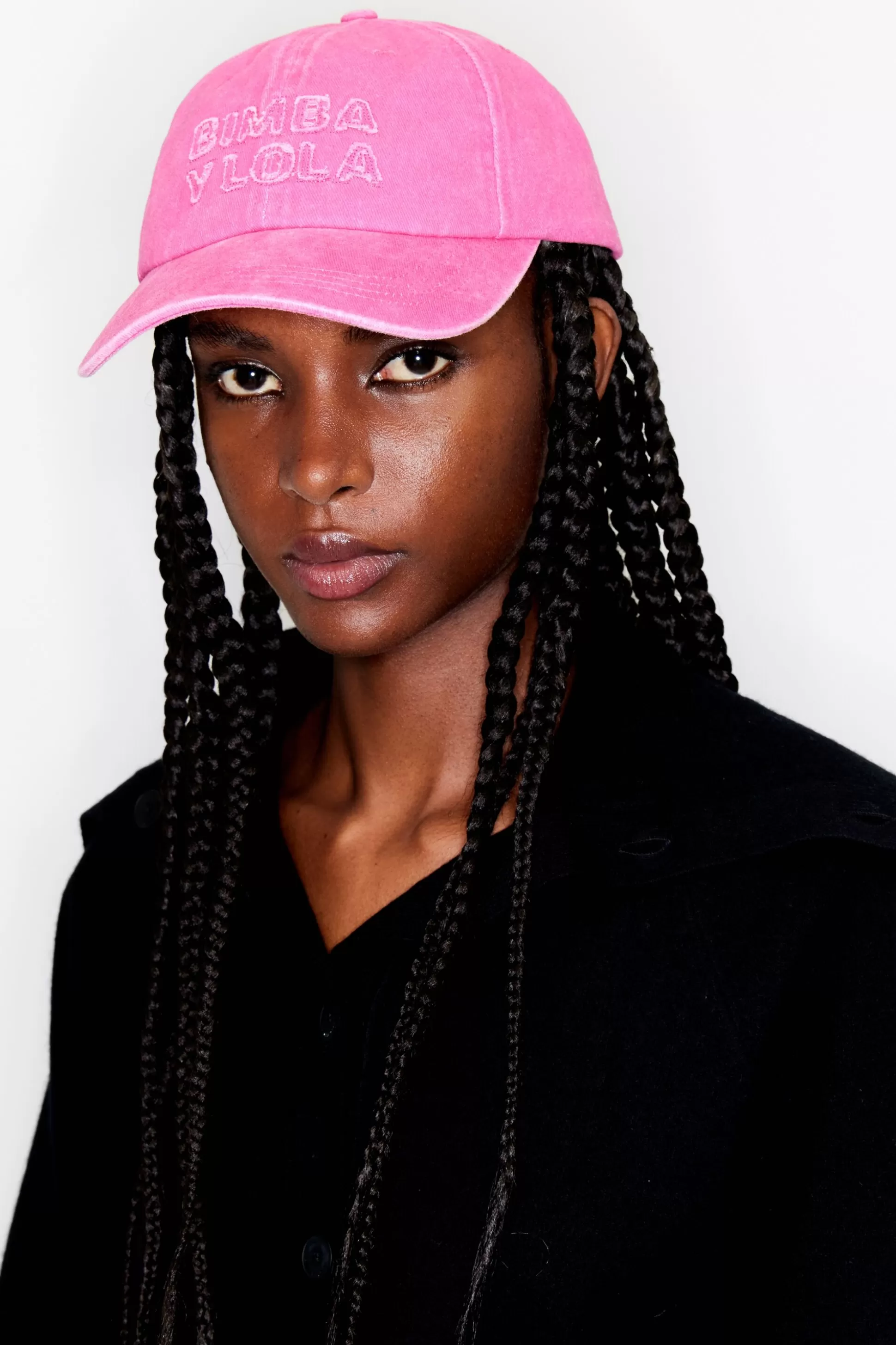 Pink cotton logo cap | Bimba Y Lola Store