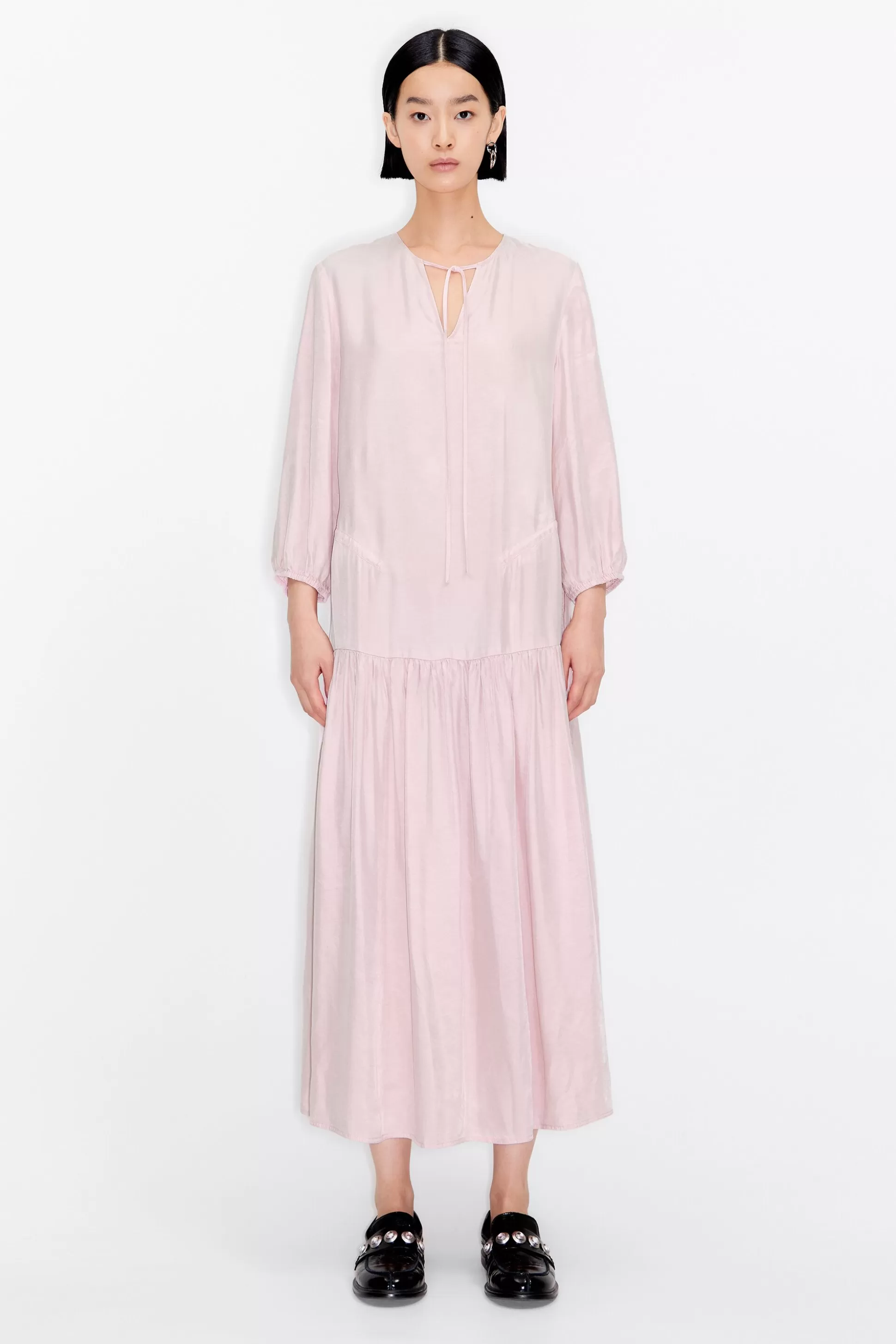 Pink fluid midi dress | Bimba Y Lola Shop