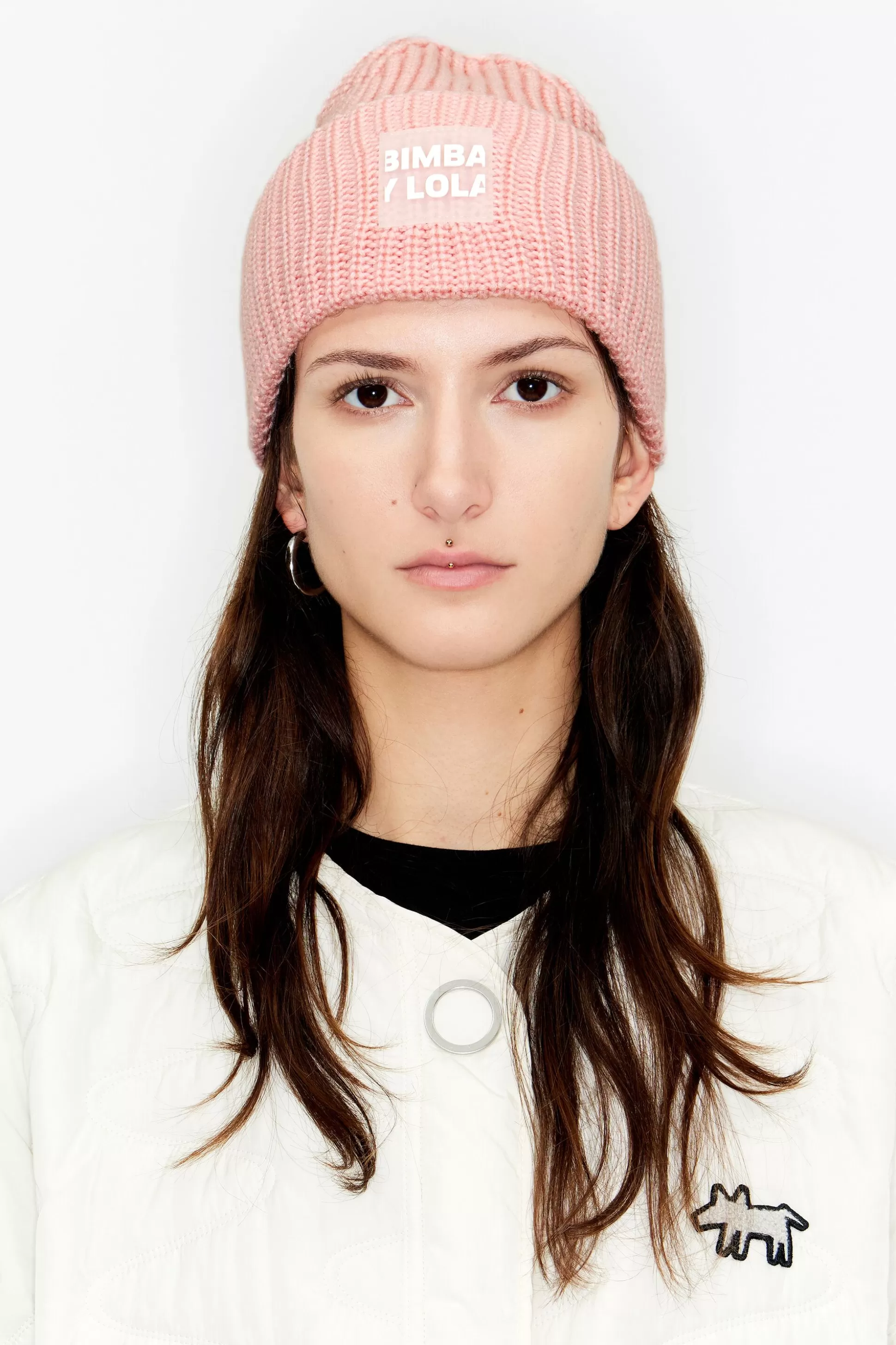 Pink logo knit hat | Bimba Y Lola Shop