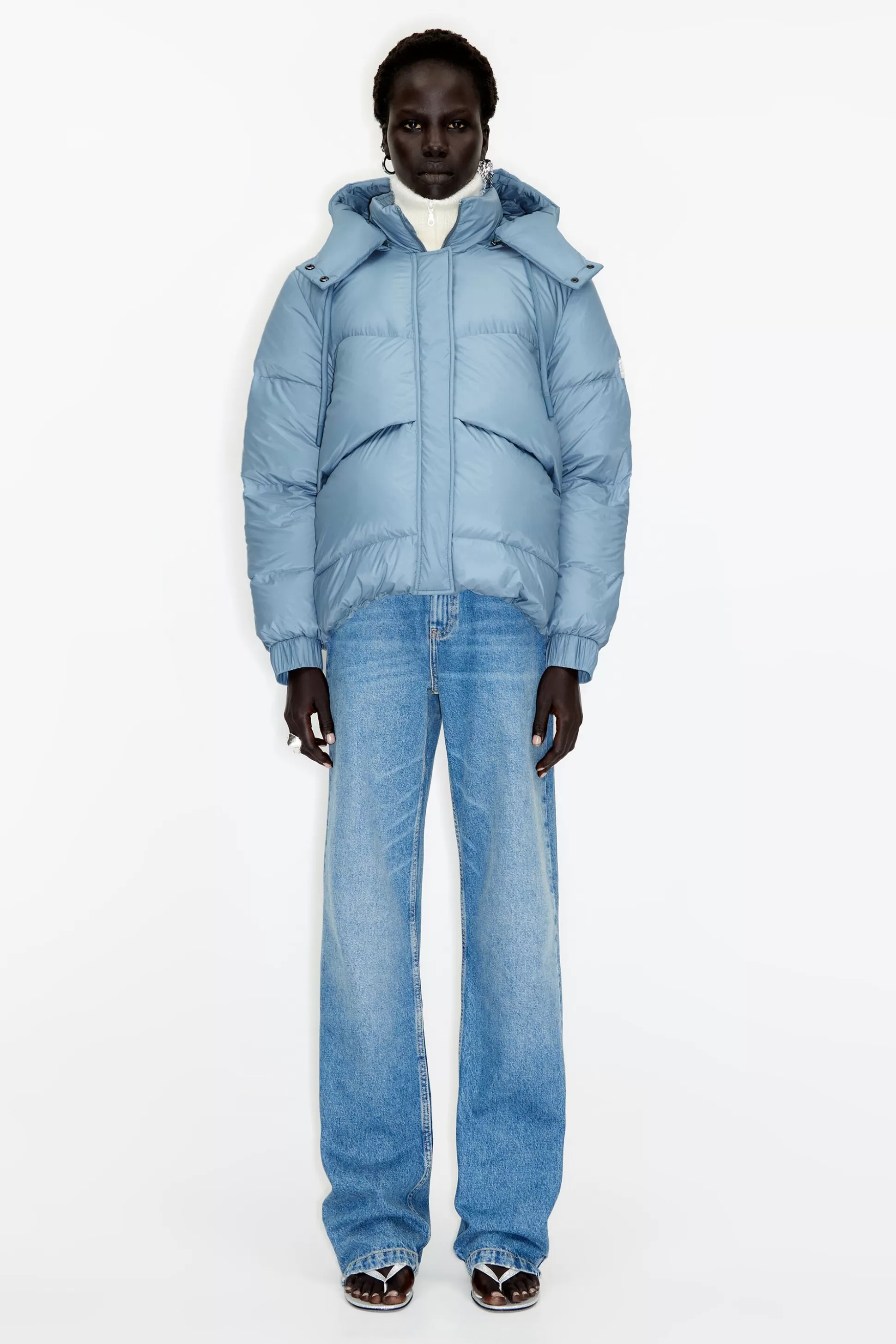 Powder blue down puffer jacket | Bimba Y Lola Flash Sale