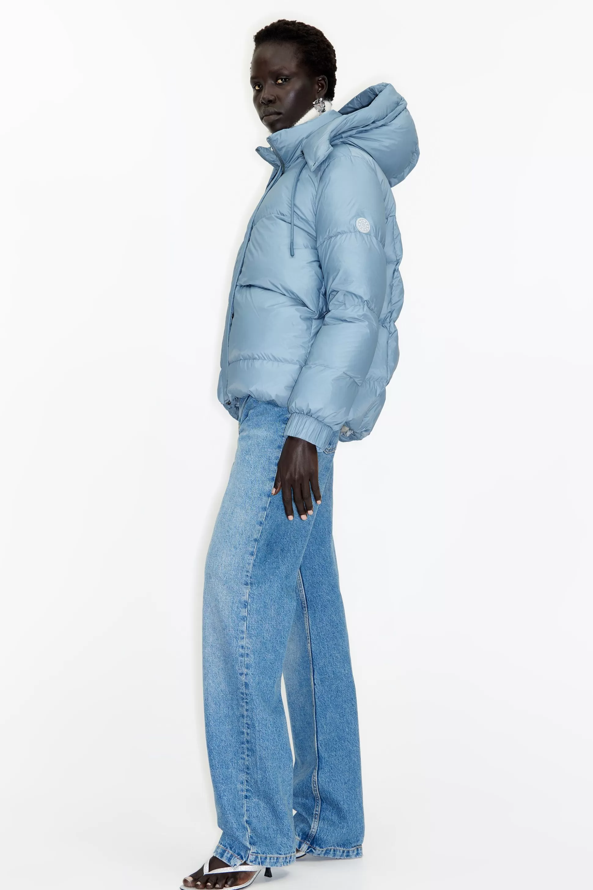 Powder blue down puffer jacket | Bimba Y Lola Flash Sale