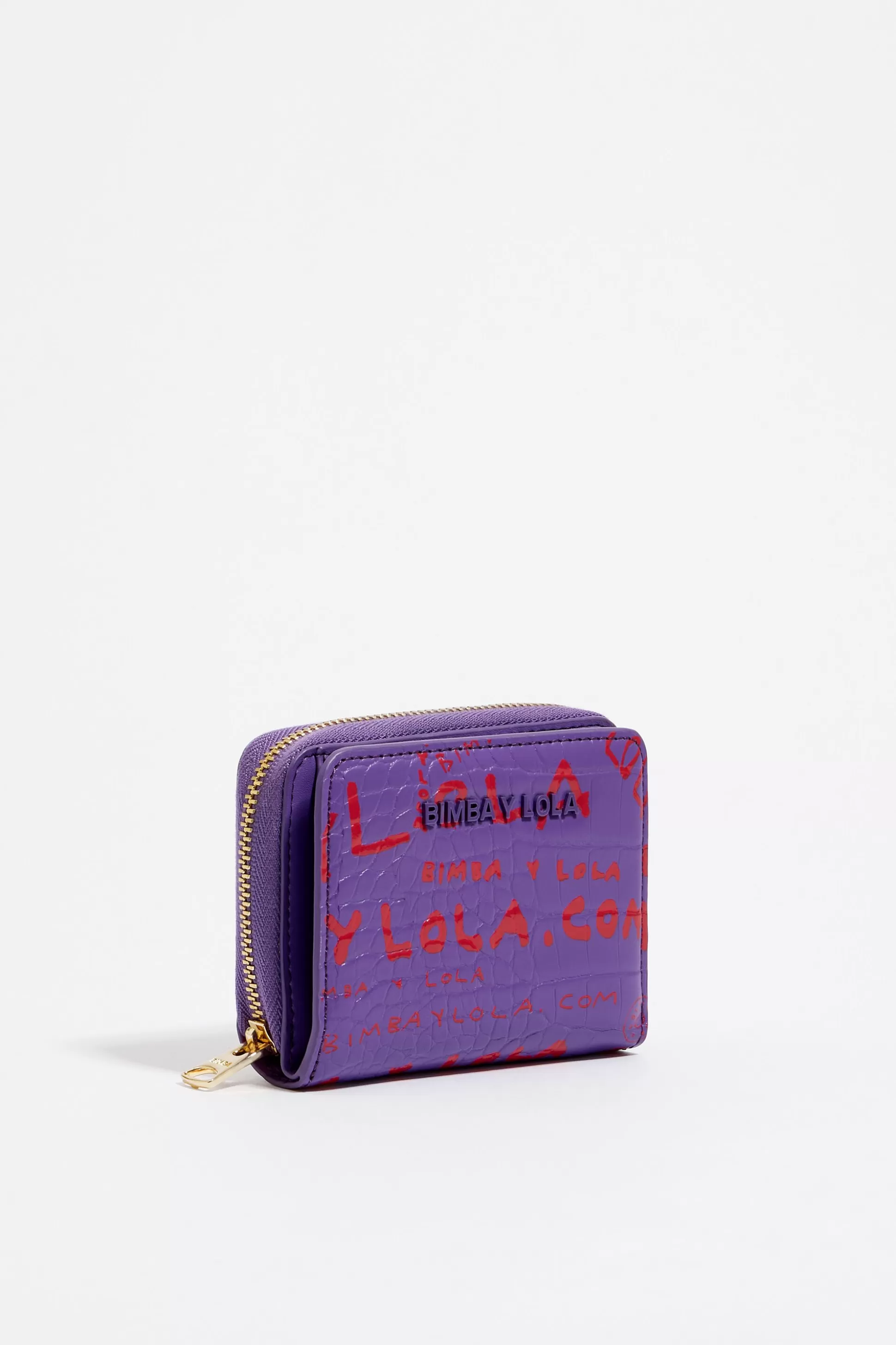 Purple mock croc flap purse | Bimba Y Lola New