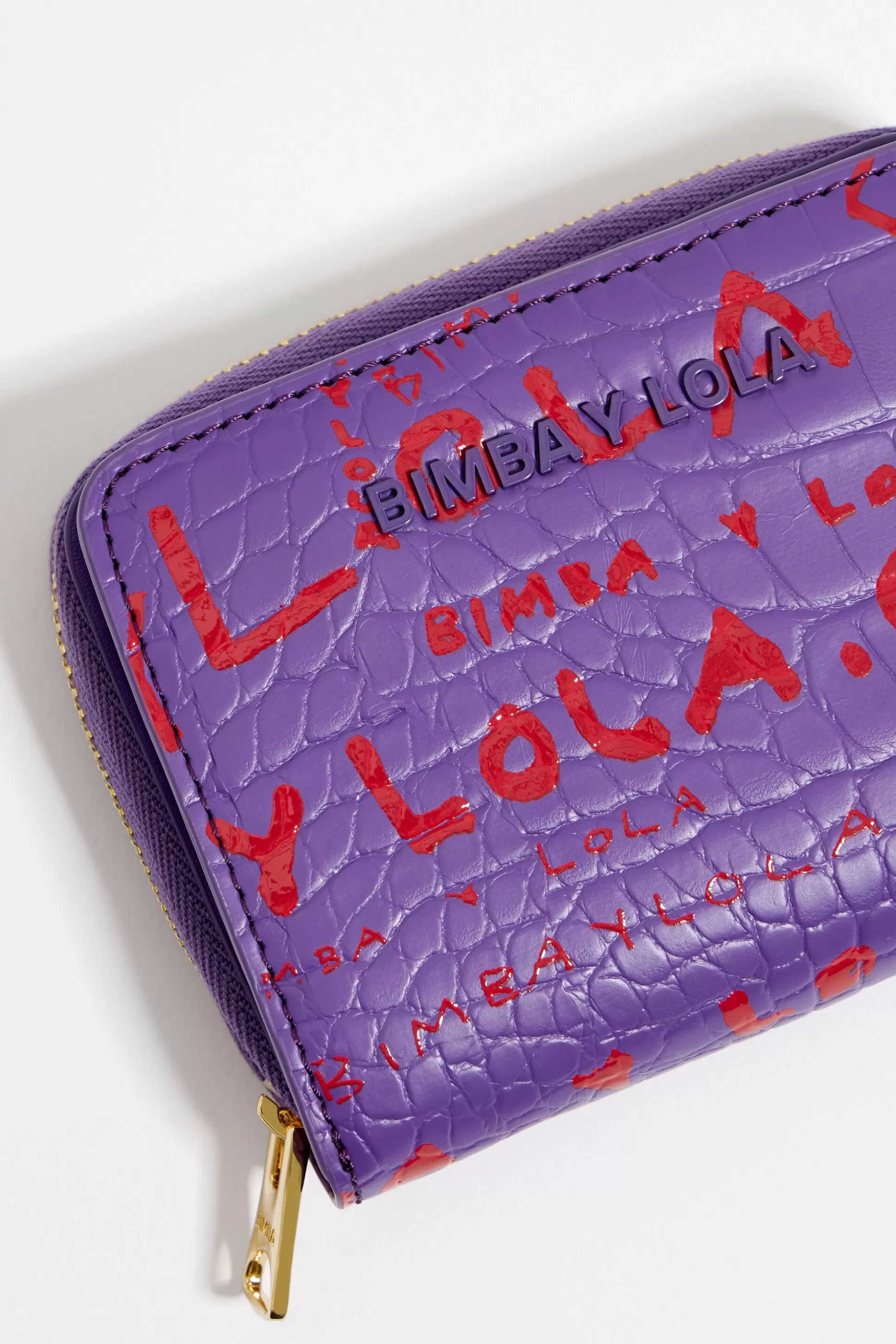 Purple mock croc flap purse | Bimba Y Lola New