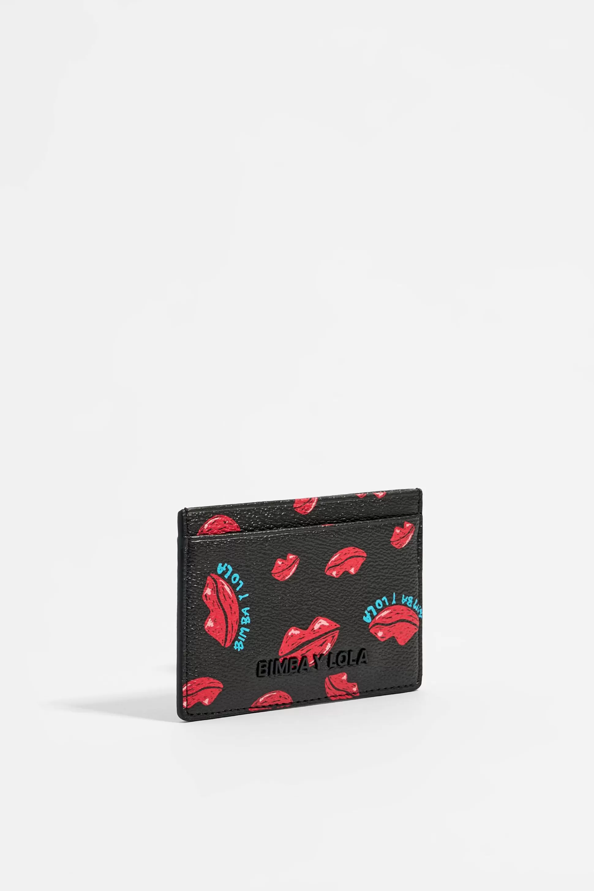 Red Lips print card holder | Bimba Y Lola Discount