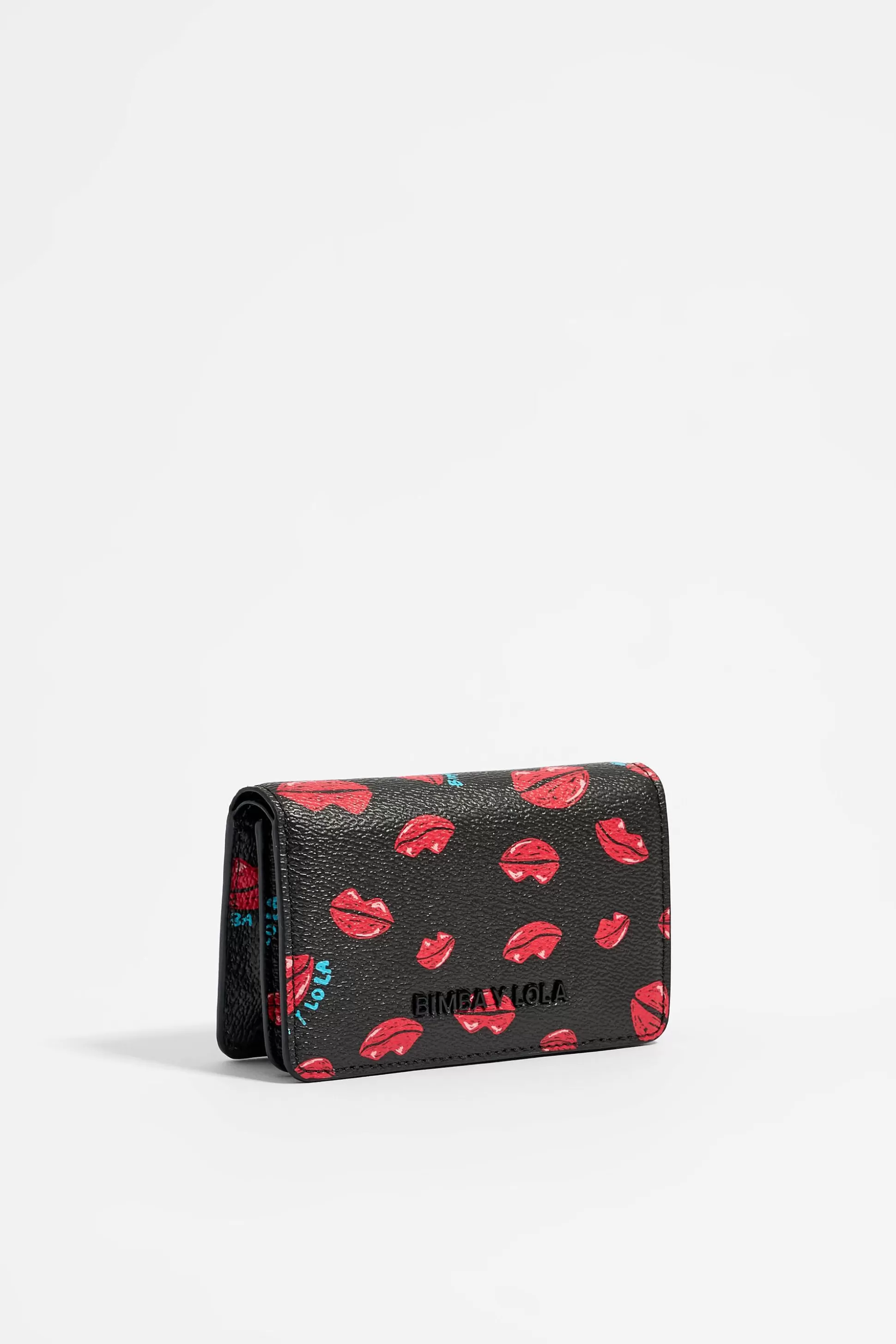 Red Lips print flap purse | Bimba Y Lola Store