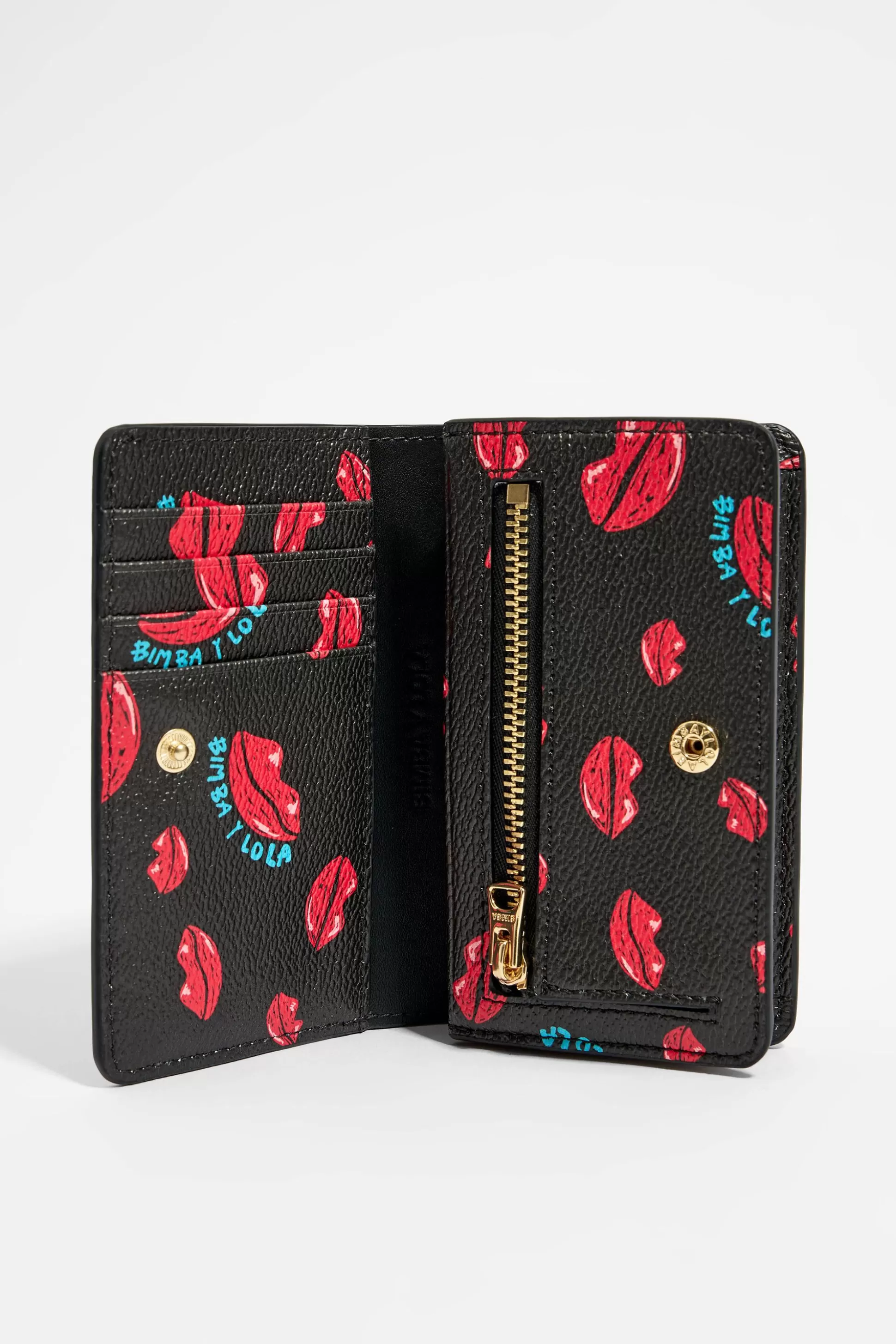 Red Lips print flap purse | Bimba Y Lola Store