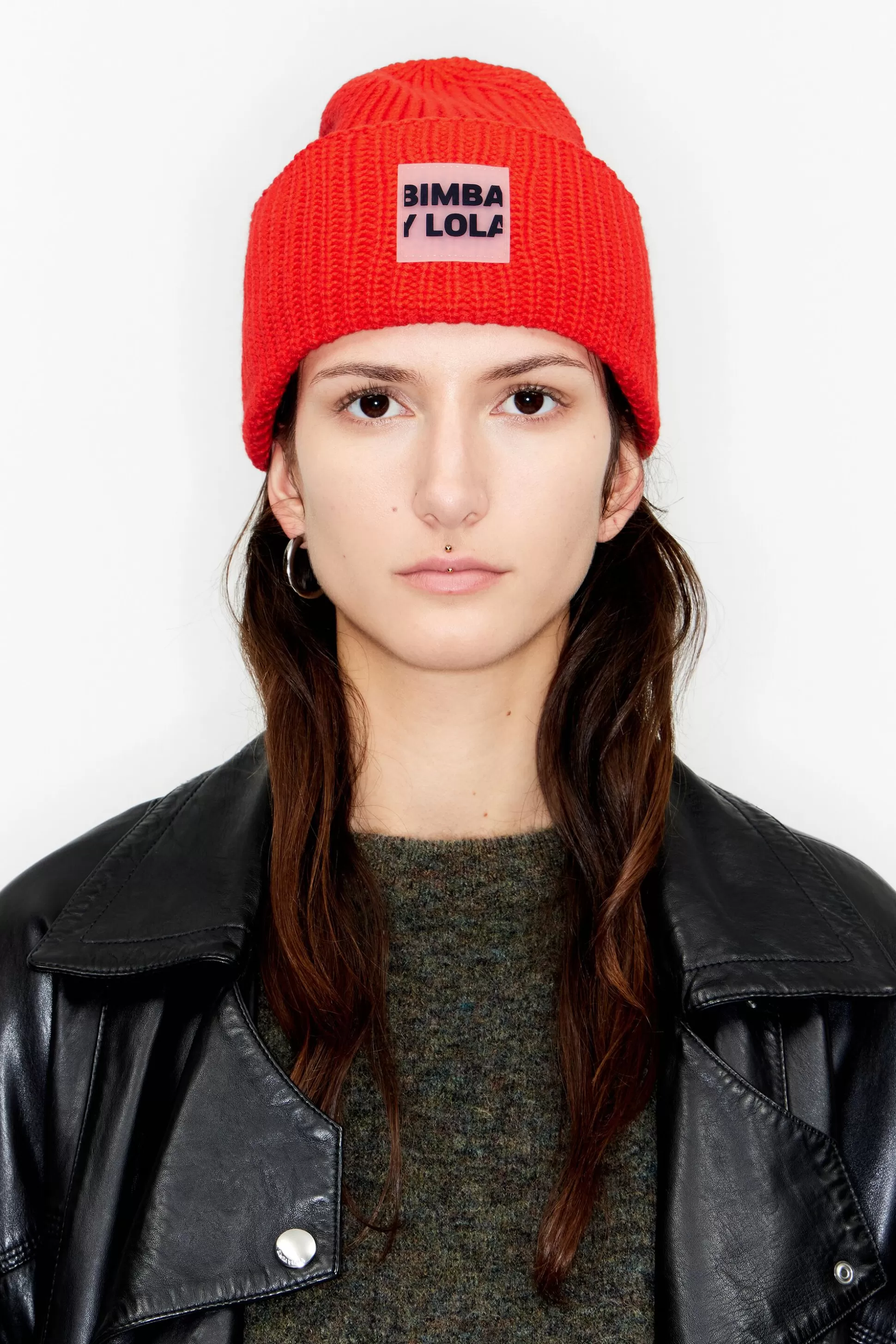 Red logo knit hat | Bimba Y Lola Cheap