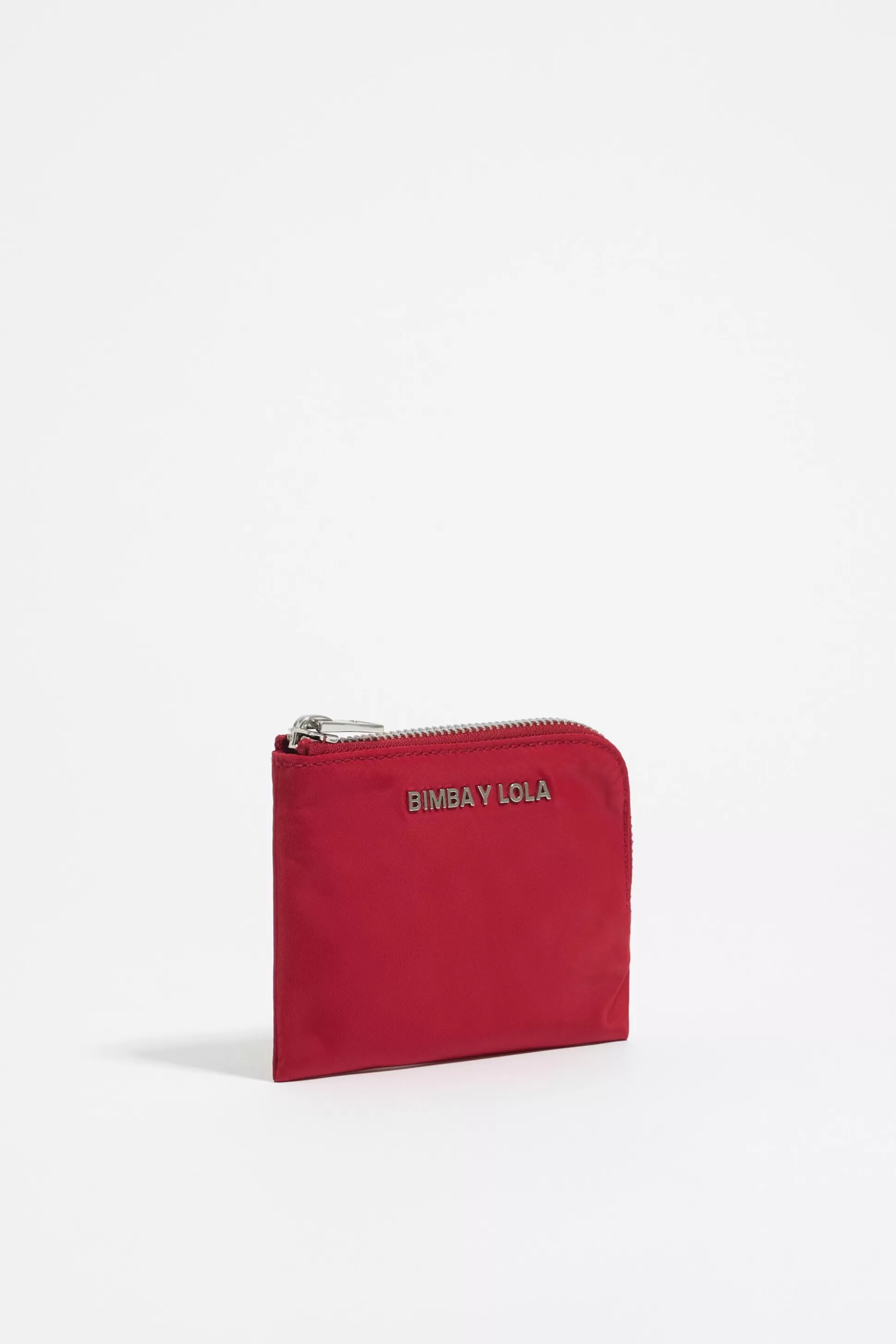 Red nylon curved coin purse | Bimba Y Lola Flash Sale