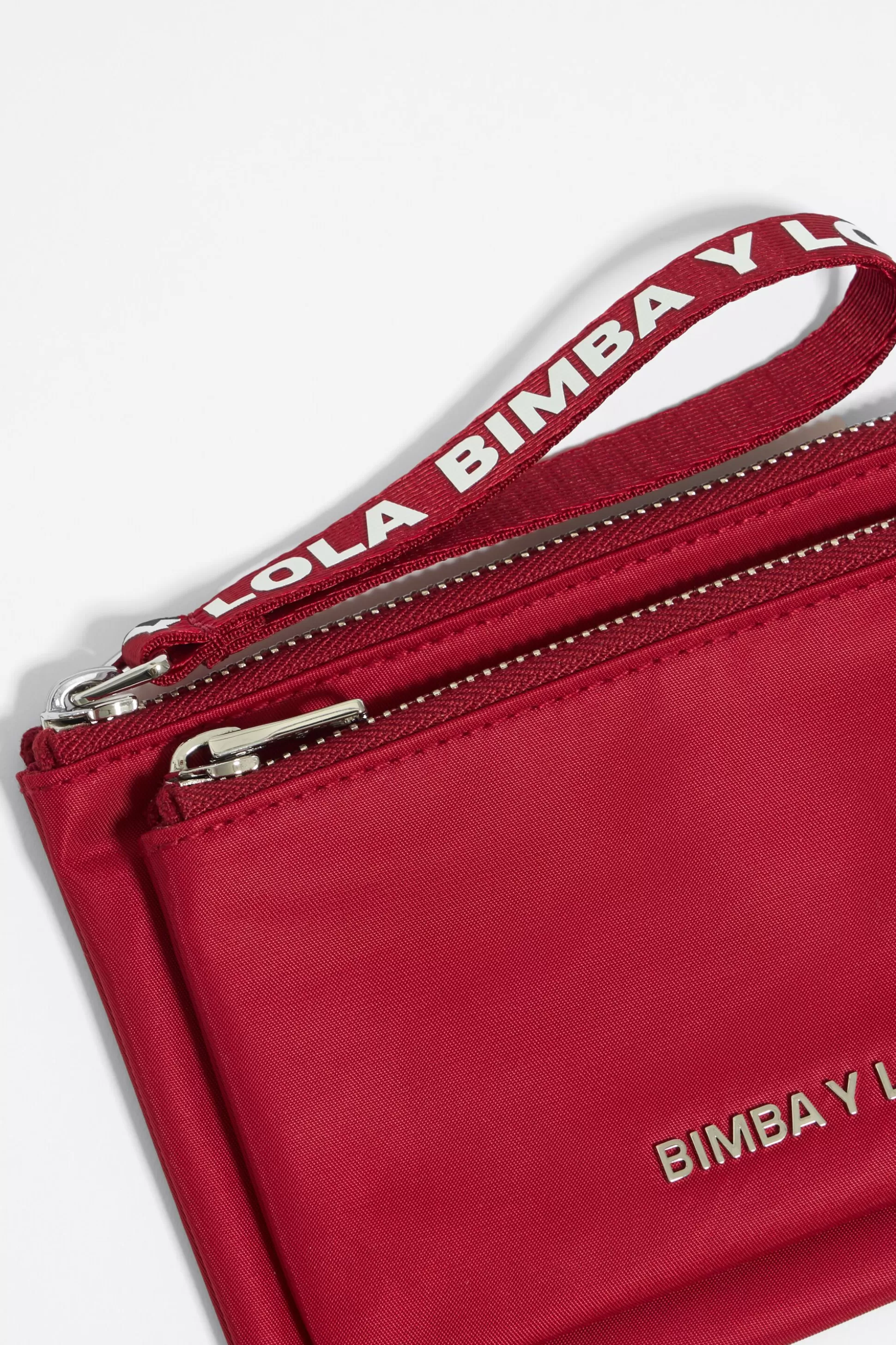 Red nylon double purse | Bimba Y Lola Fashion