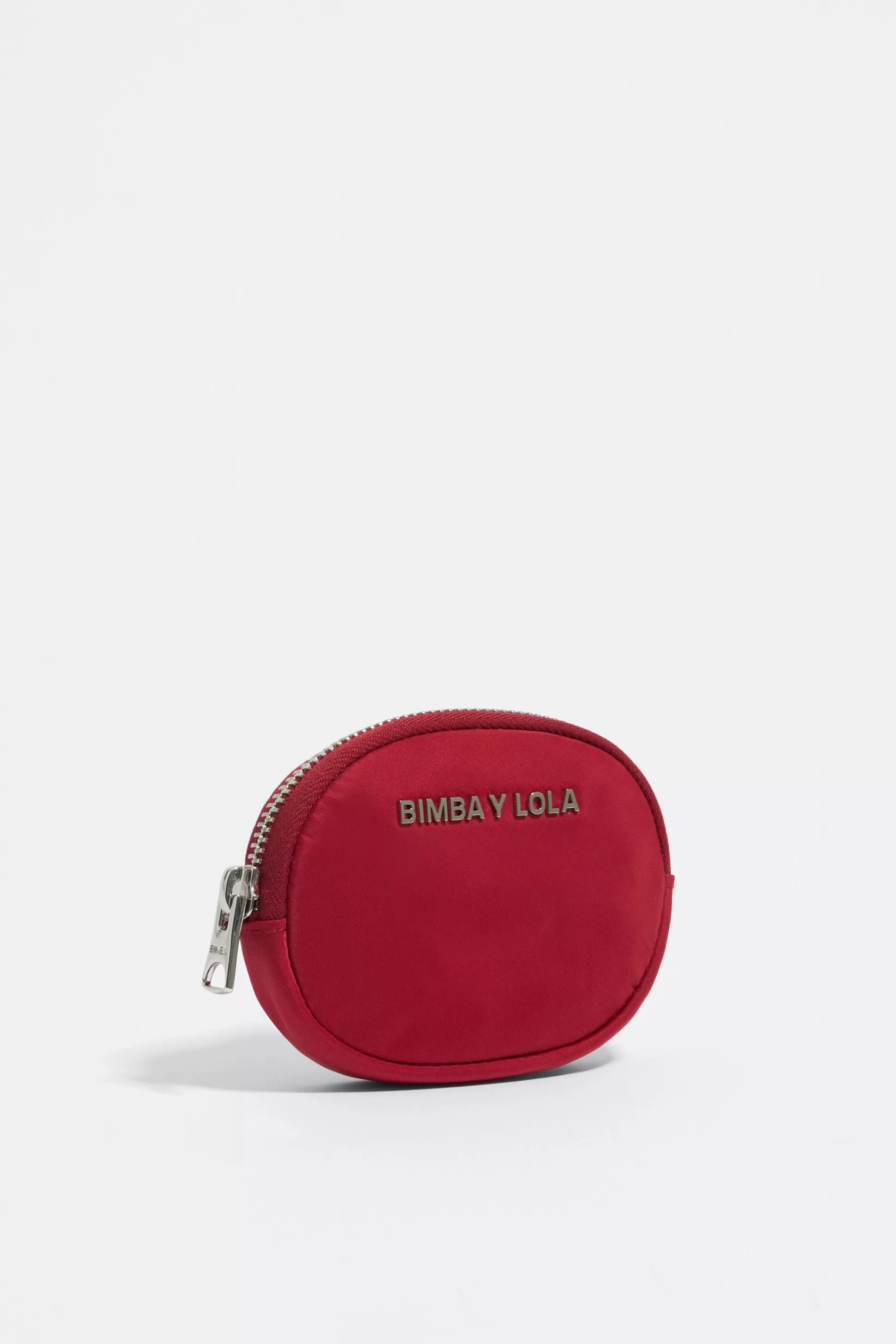 Red nylon oval coin purse | Bimba Y Lola Hot