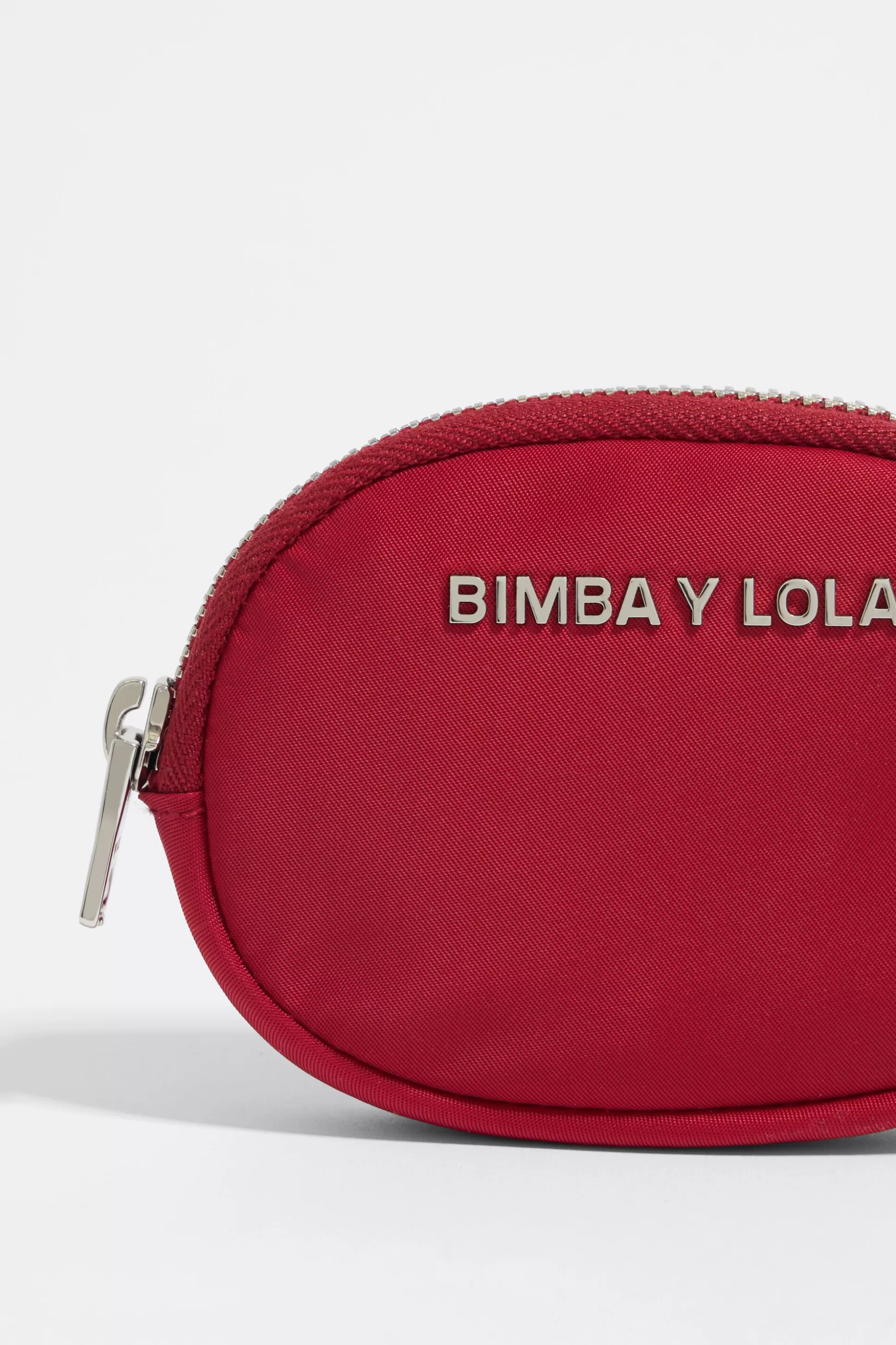 Red nylon oval coin purse | Bimba Y Lola Hot