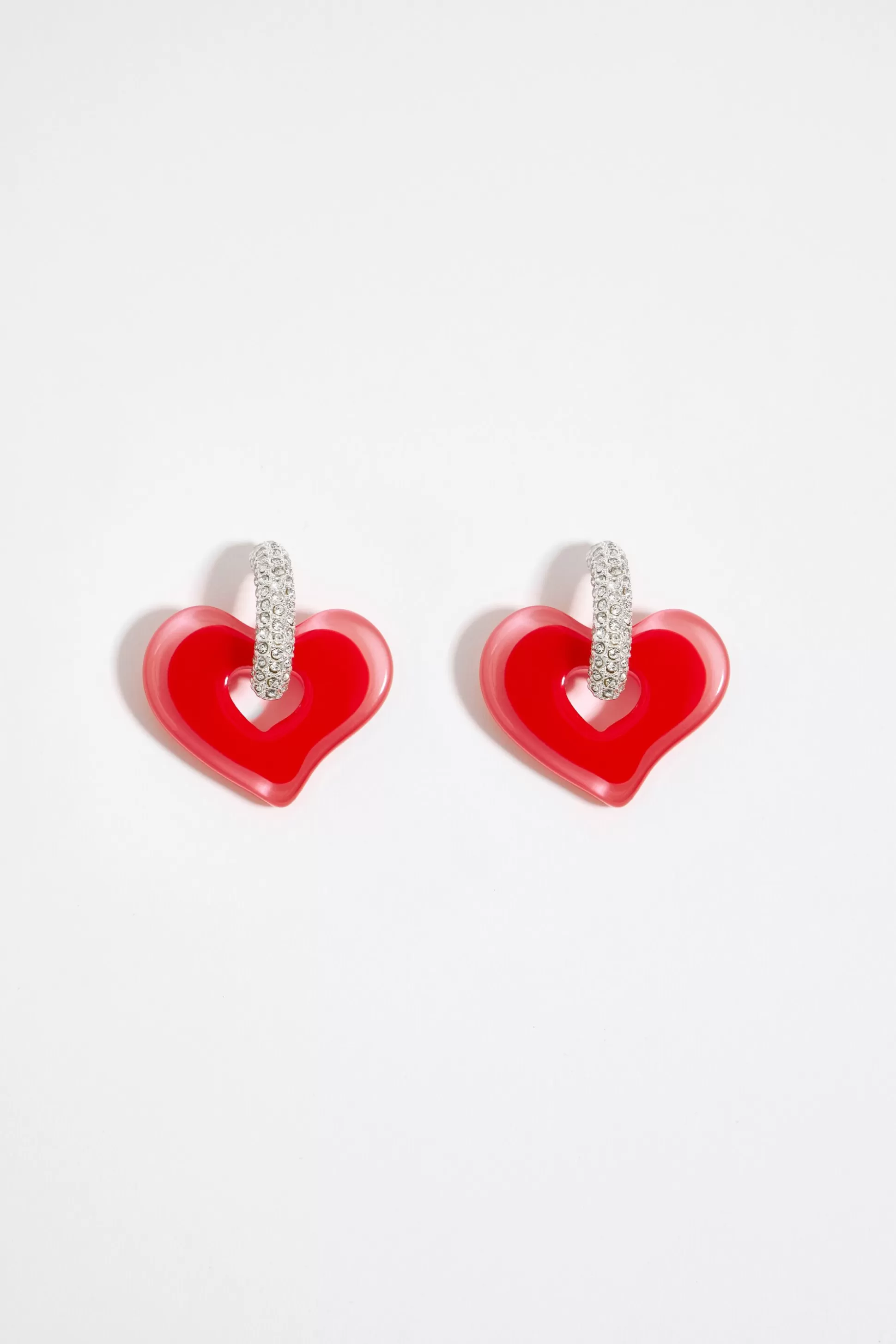 resin heart earrings | Bimba Y Lola Clearance