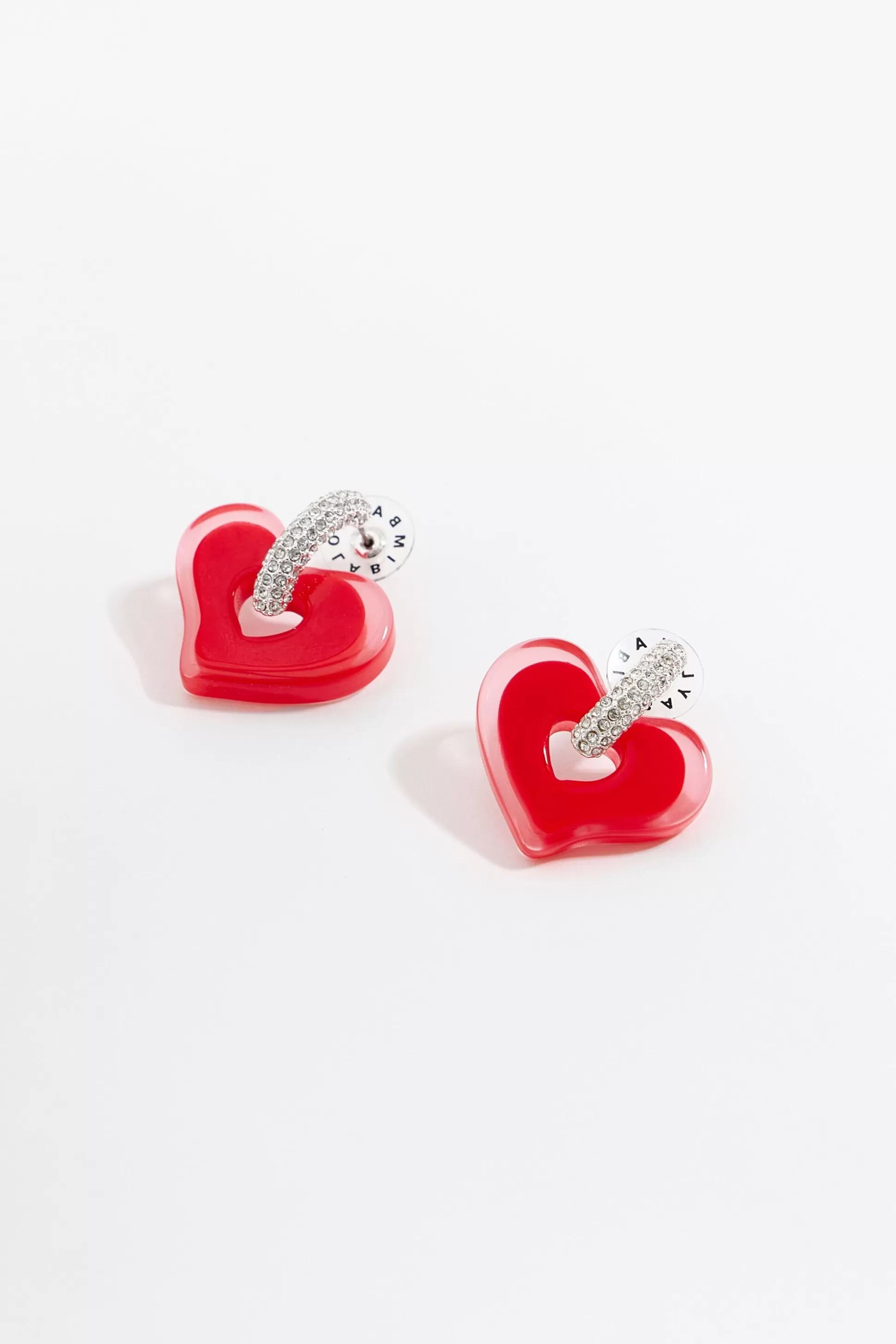 resin heart earrings | Bimba Y Lola Clearance