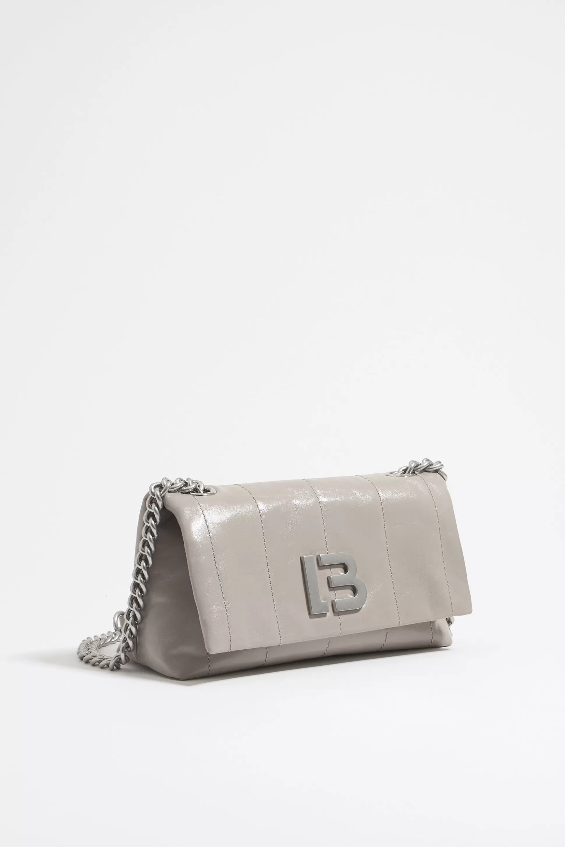 S greenish gray leather flap bag | Bimba Y Lola Best