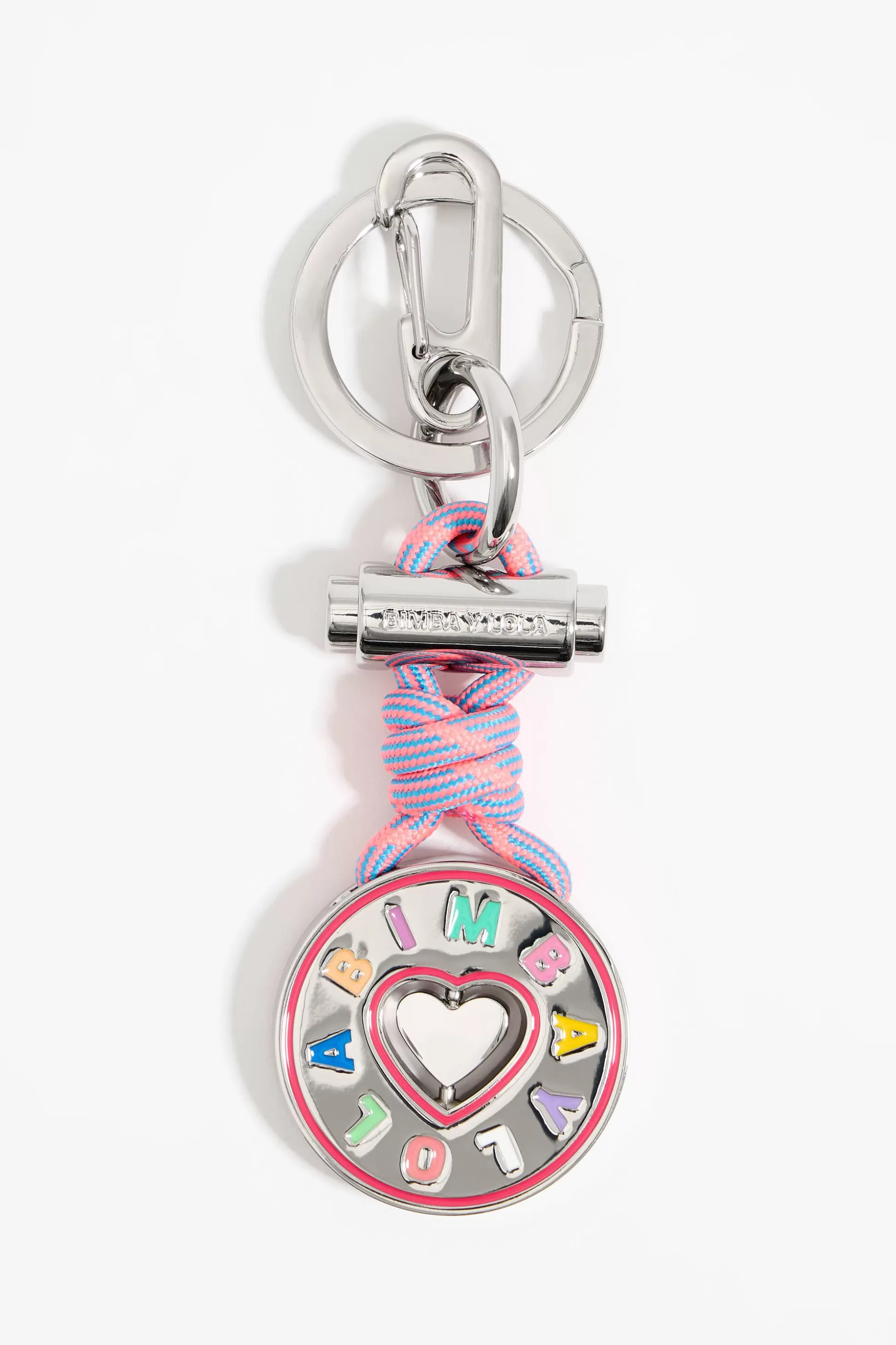 Silver heart circular key ring | Bimba Y Lola Best