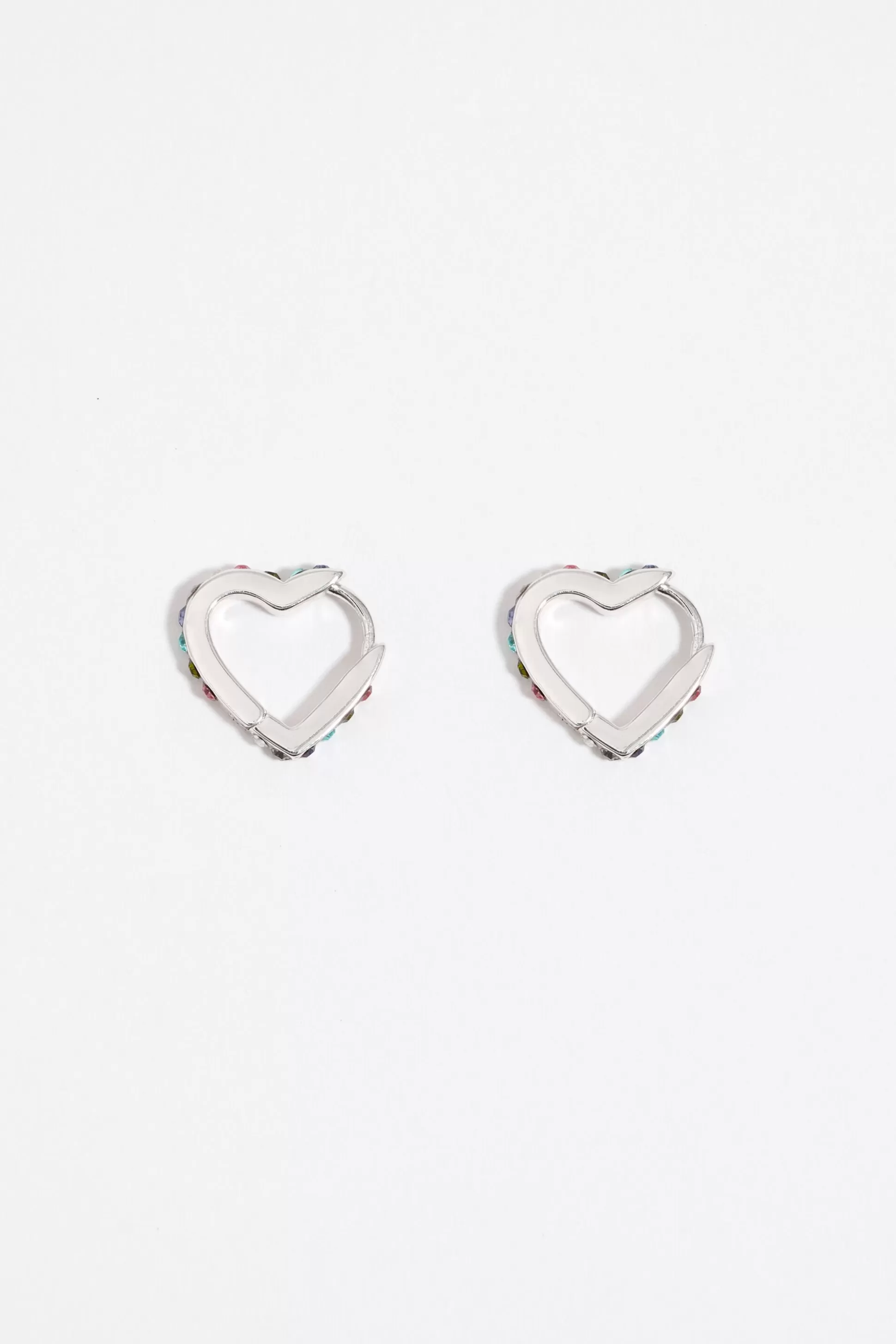 heart crystals hoop earrings | Bimba Y Lola Flash Sale