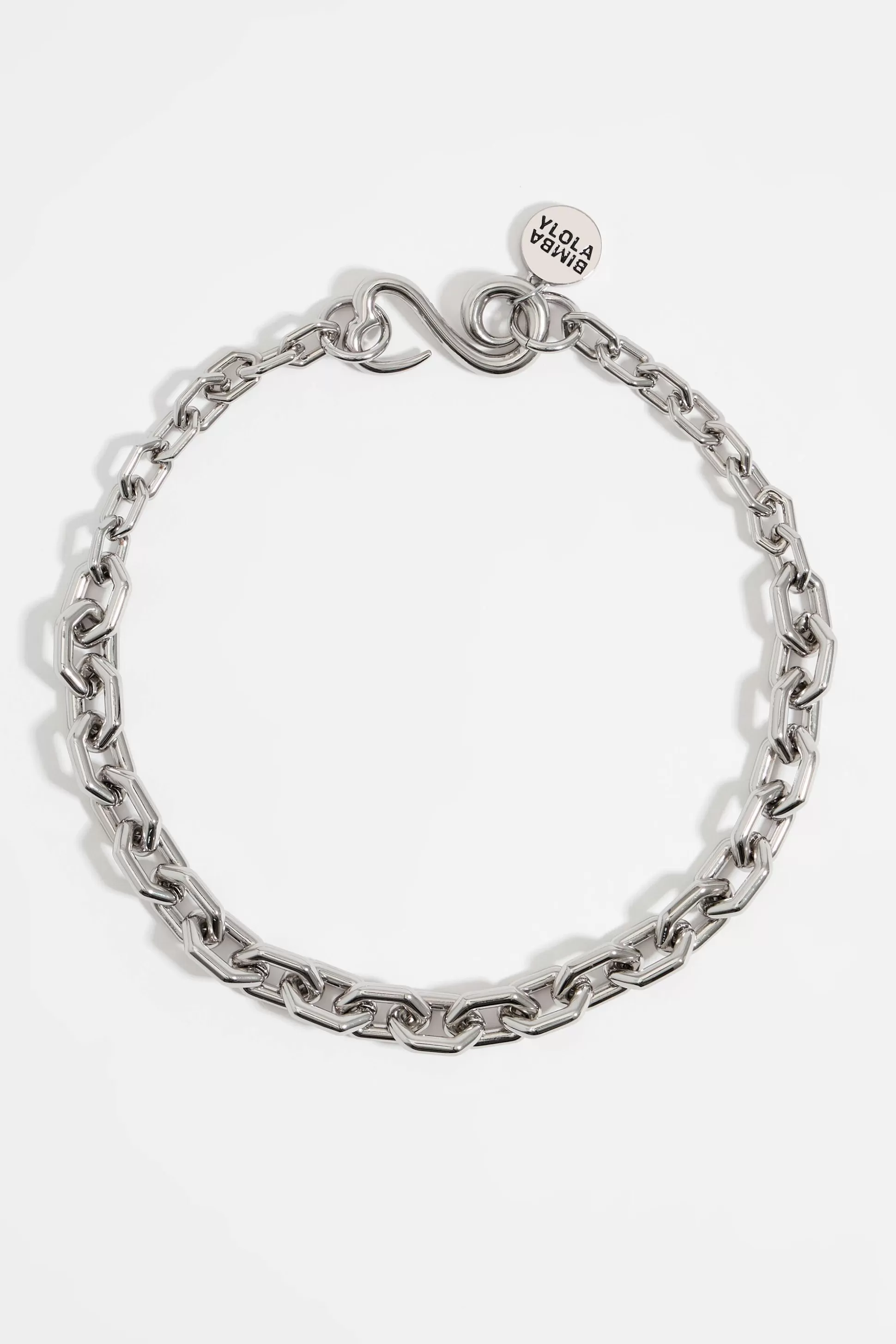 Silver hexagonal chain necklace | Bimba Y Lola Best Sale