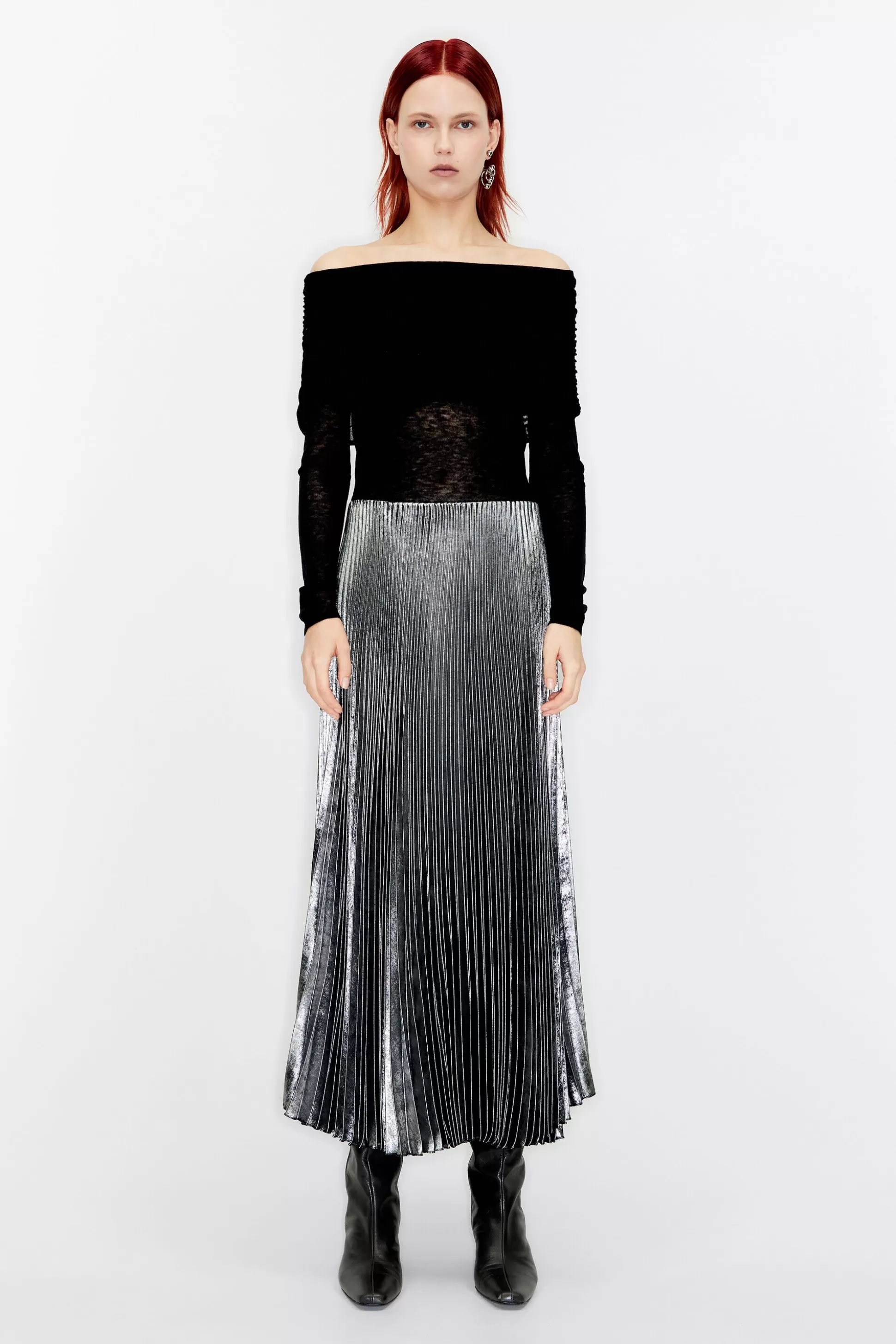 pleated midi skirt | Bimba Y Lola Fashion