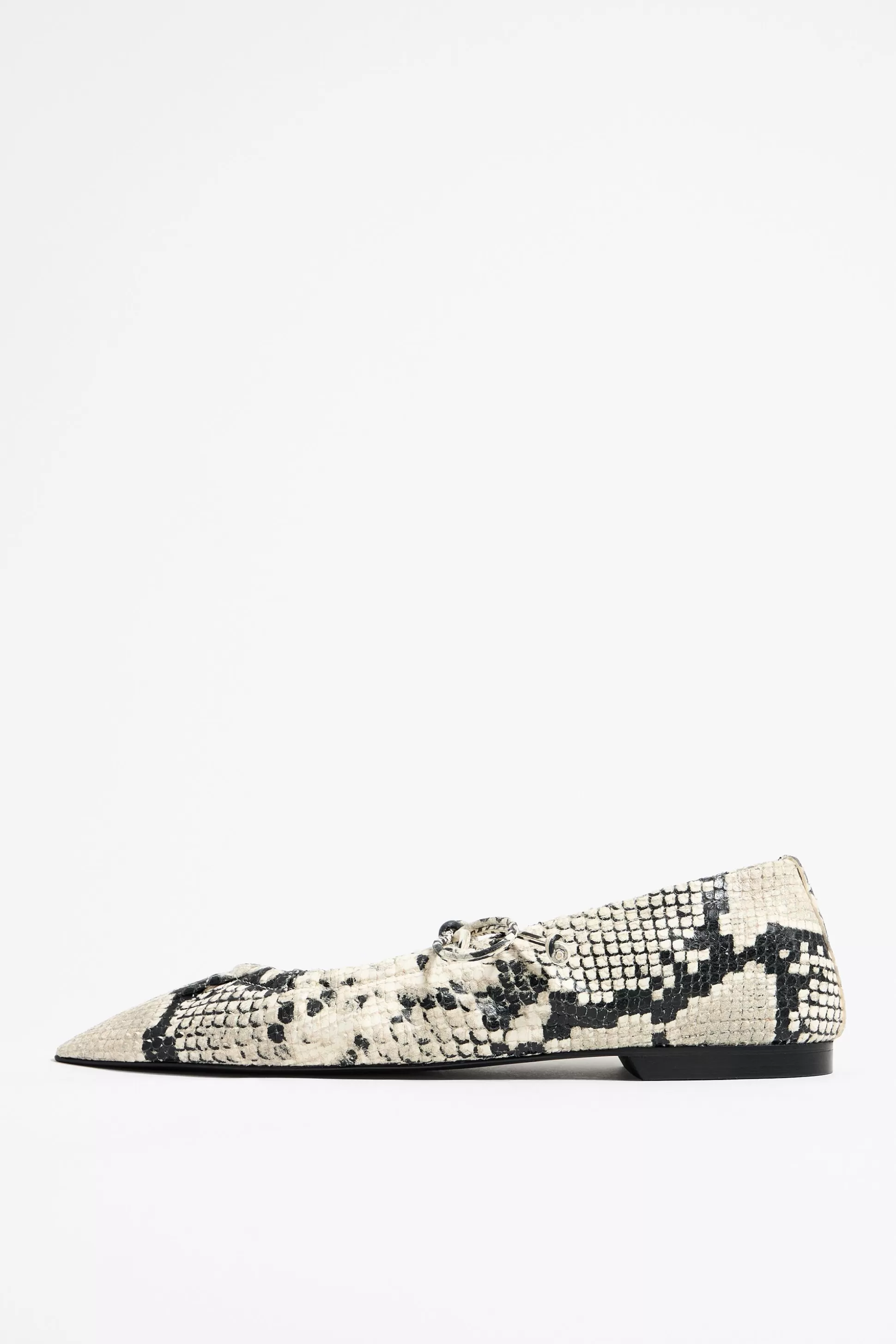 Snake print leather ballerina | Bimba Y Lola New