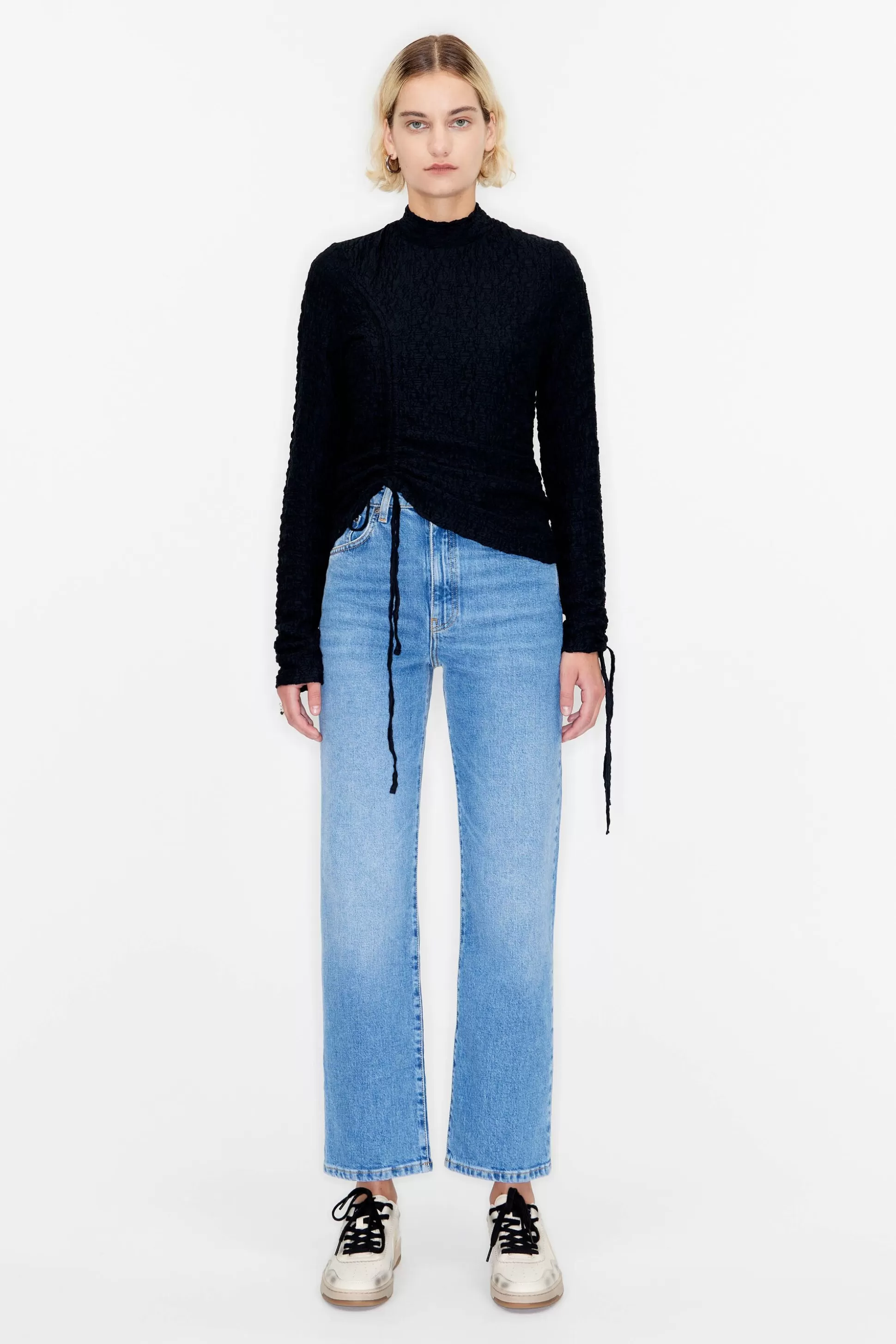 STRAIGHT CROPPED - Blue high rise jeans | Bimba Y Lola Sale