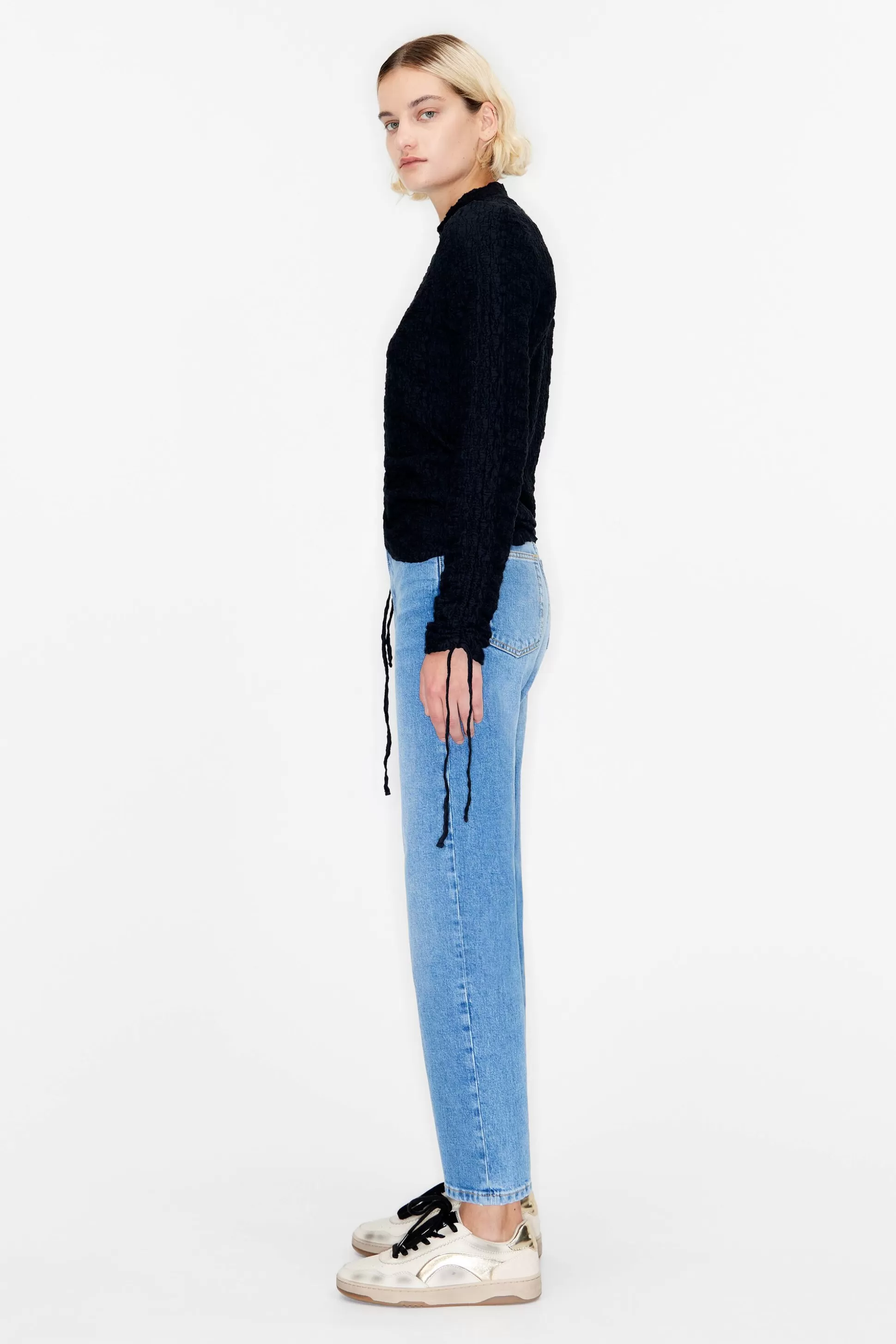 STRAIGHT CROPPED - Blue high rise jeans | Bimba Y Lola Sale